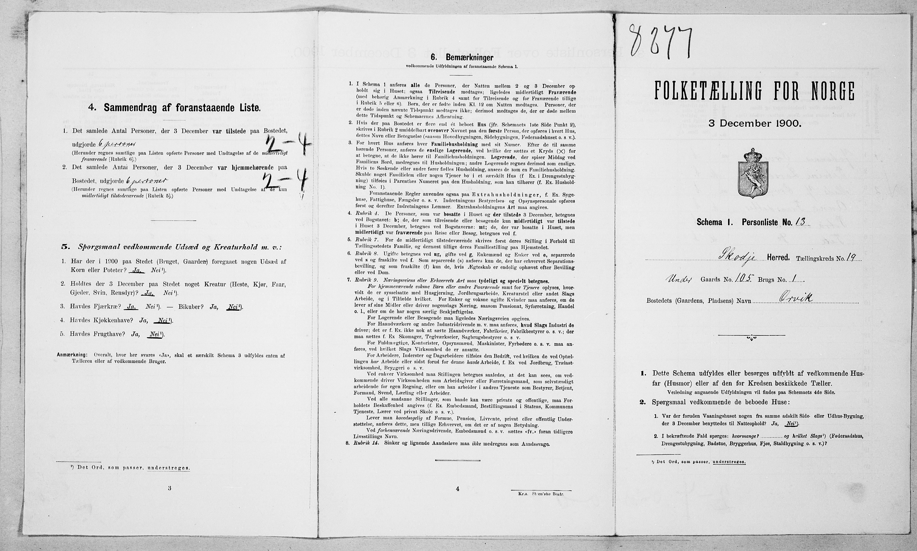 SAT, Folketelling 1900 for 1529 Skodje herred, 1900, s. 947