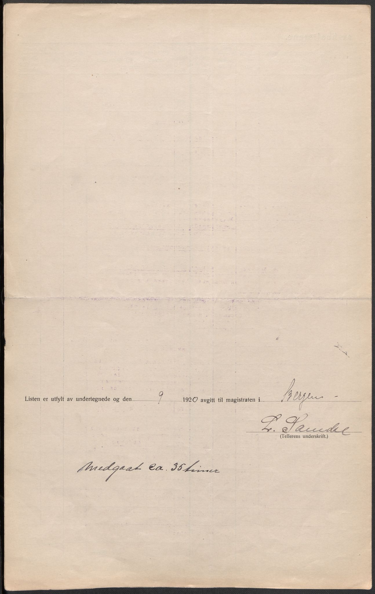SAB, Folketelling 1920 for 1301 Bergen kjøpstad, 1920, s. 81