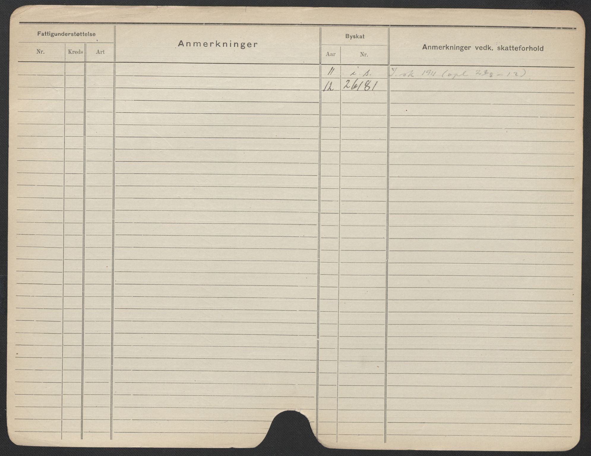 Oslo folkeregister, Registerkort, AV/SAO-A-11715/F/Fa/Fac/L0025: Kvinner, 1906-1914, s. 1252b