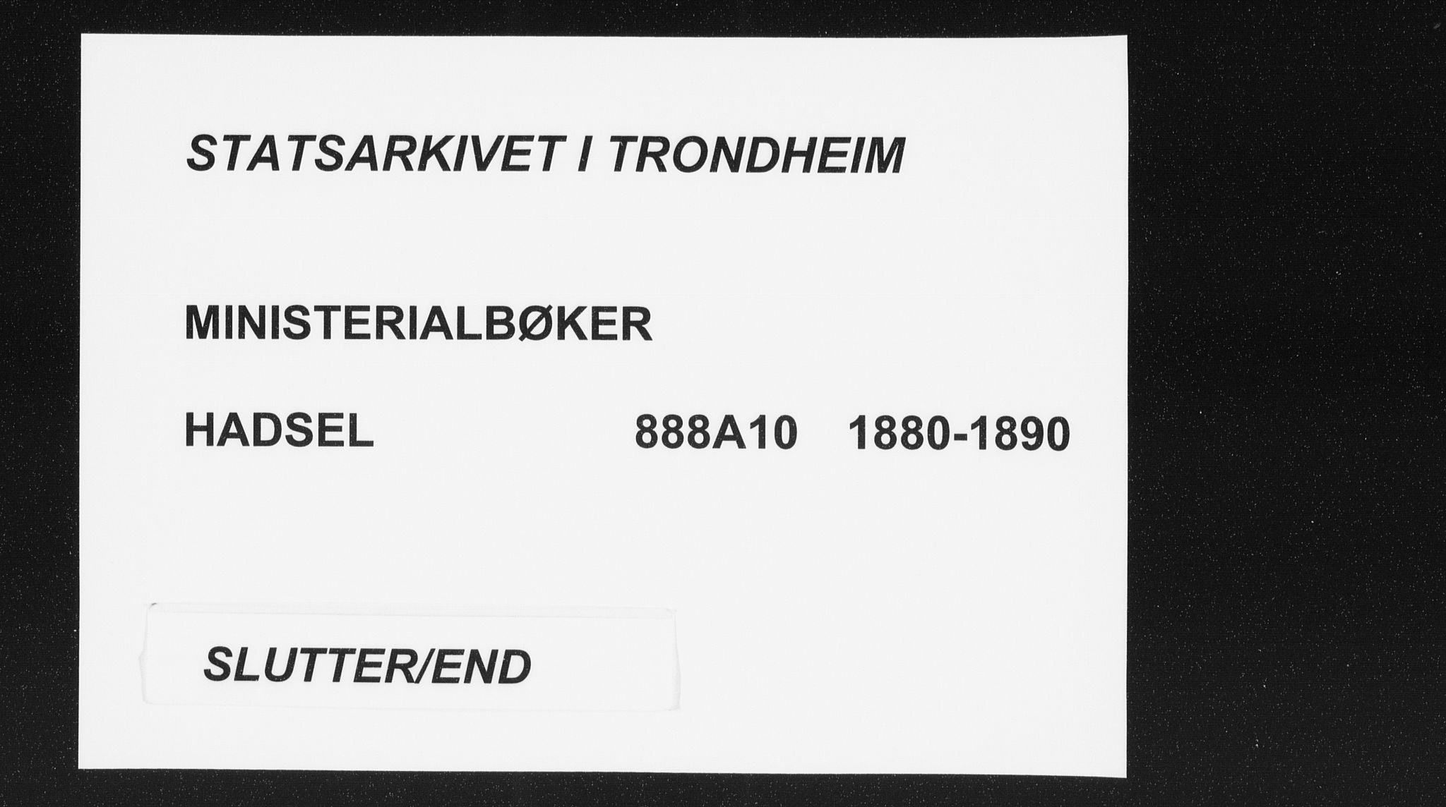 Ministerialprotokoller, klokkerbøker og fødselsregistre - Nordland, SAT/A-1459/888/L1244: Ministerialbok nr. 888A10, 1880-1890