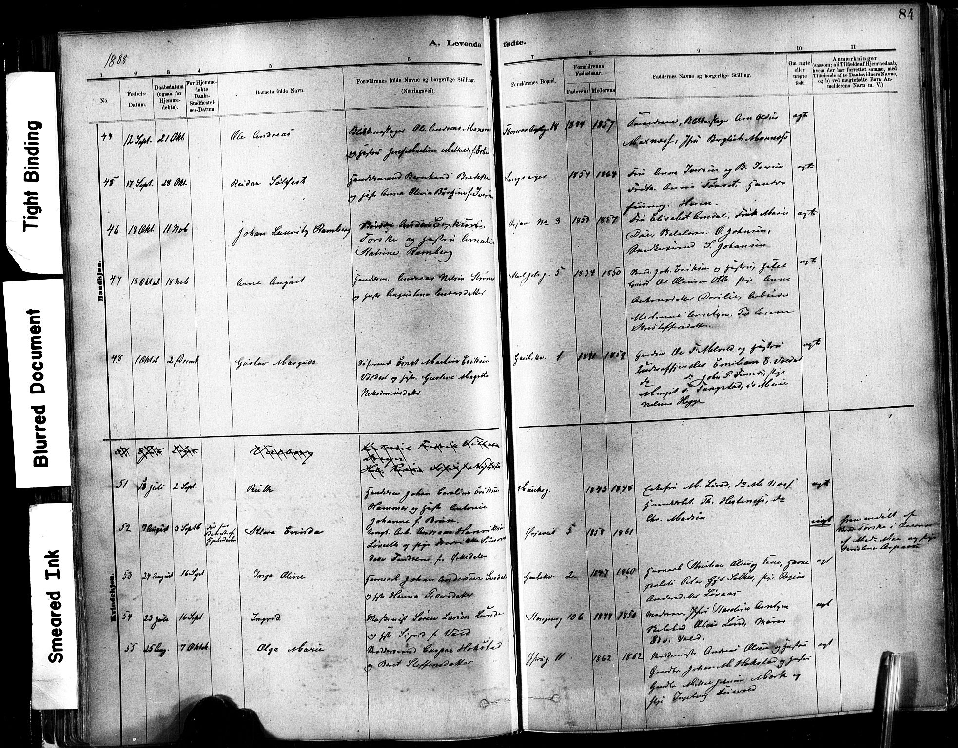 Ministerialprotokoller, klokkerbøker og fødselsregistre - Sør-Trøndelag, SAT/A-1456/602/L0119: Ministerialbok nr. 602A17, 1880-1901, s. 84