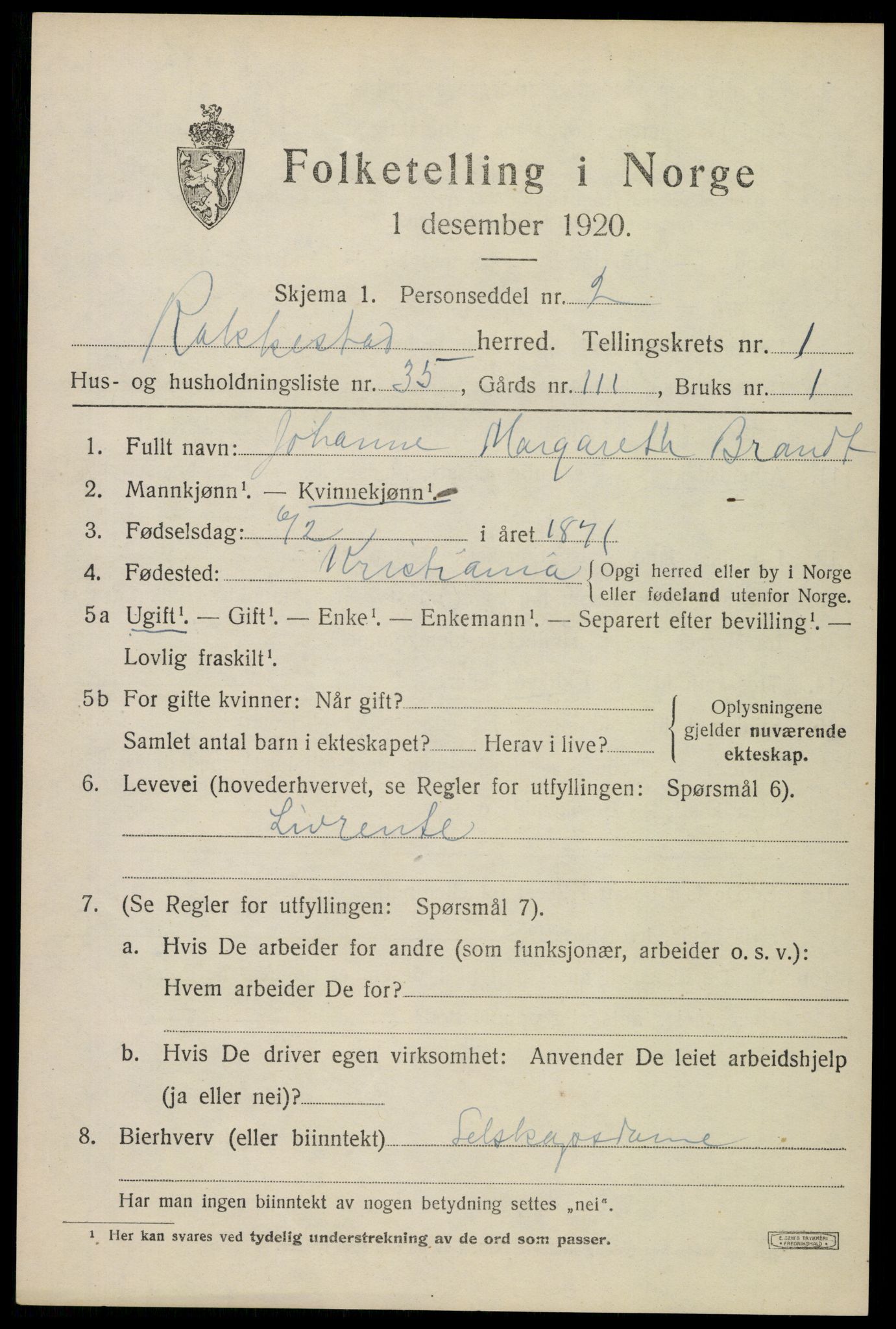 SAO, Folketelling 1920 for 0128 Rakkestad herred, 1920, s. 2063