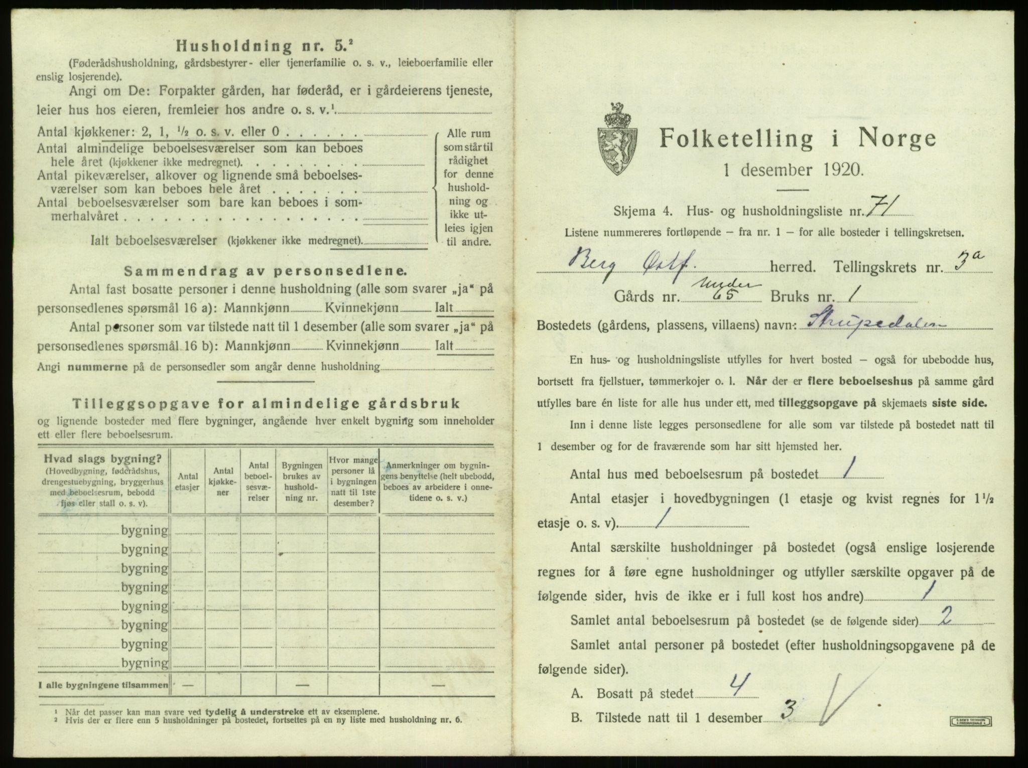 SAO, Folketelling 1920 for 0116 Berg herred, 1920, s. 709
