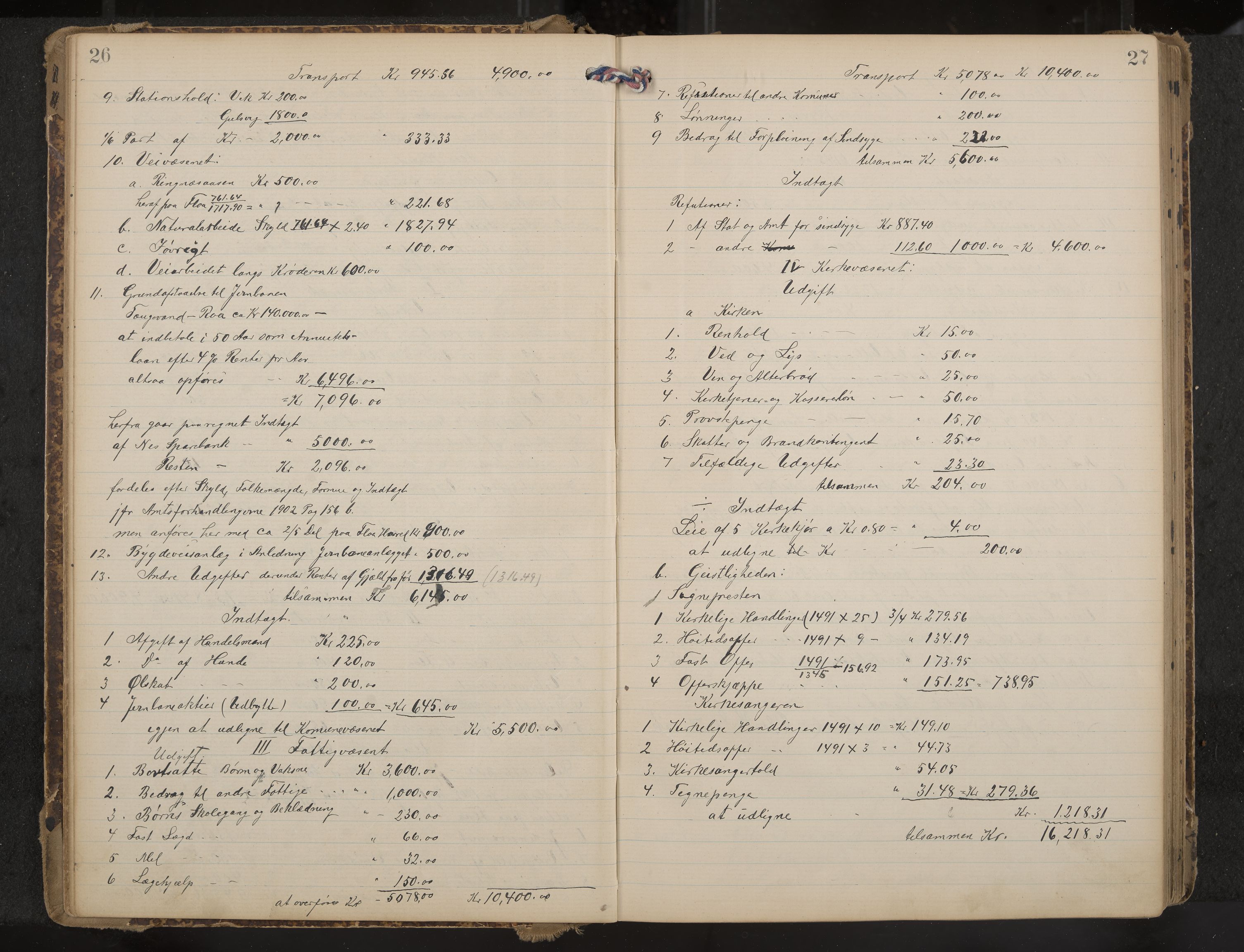 Flå kommunestyre, IKAK/0615022-1/Aa/L0001: Møtebok med register, 1904-1915, s. 26-27