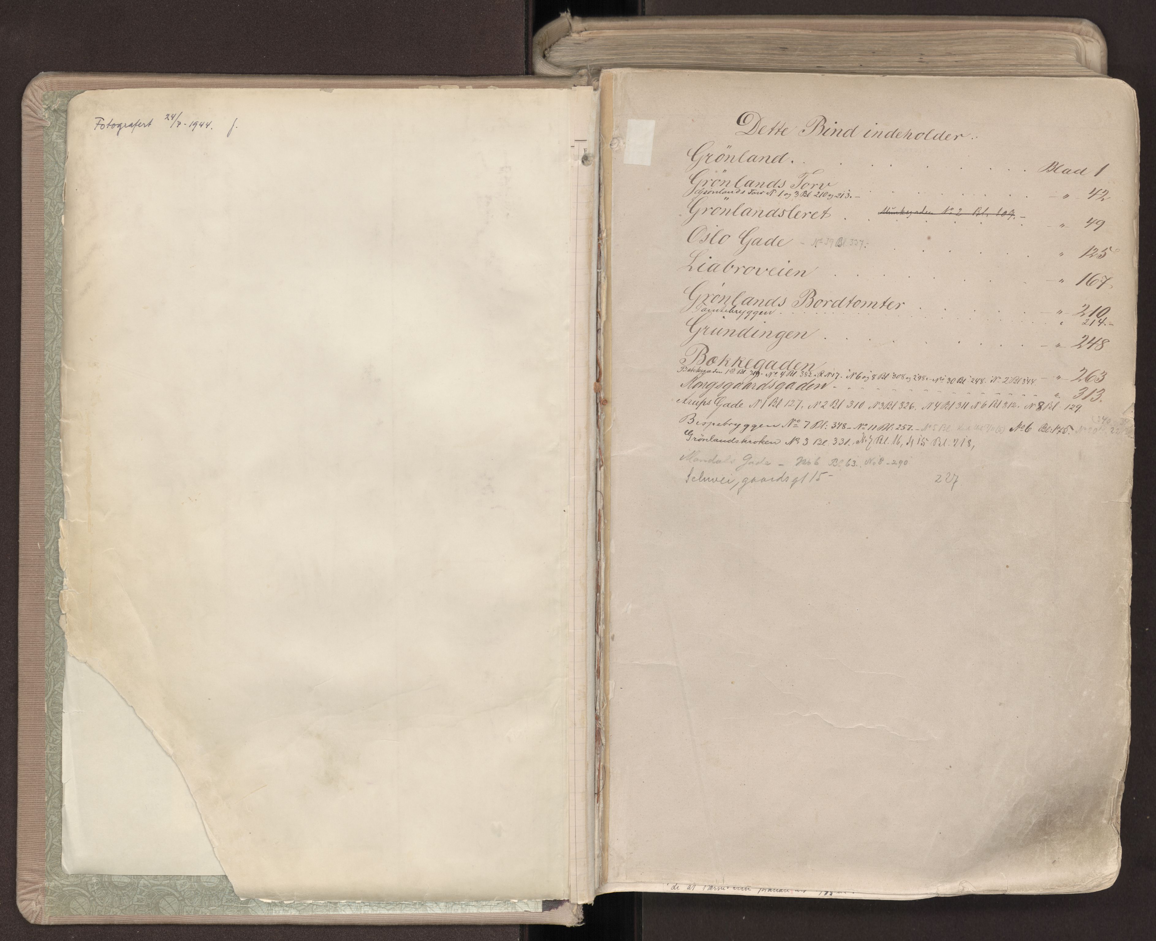 Oslo byskriverembete, AV/SAO-A-10227/G/Ga/Gab/Gabc/L0001: Panteregister nr. 15Ø, 1869-1943