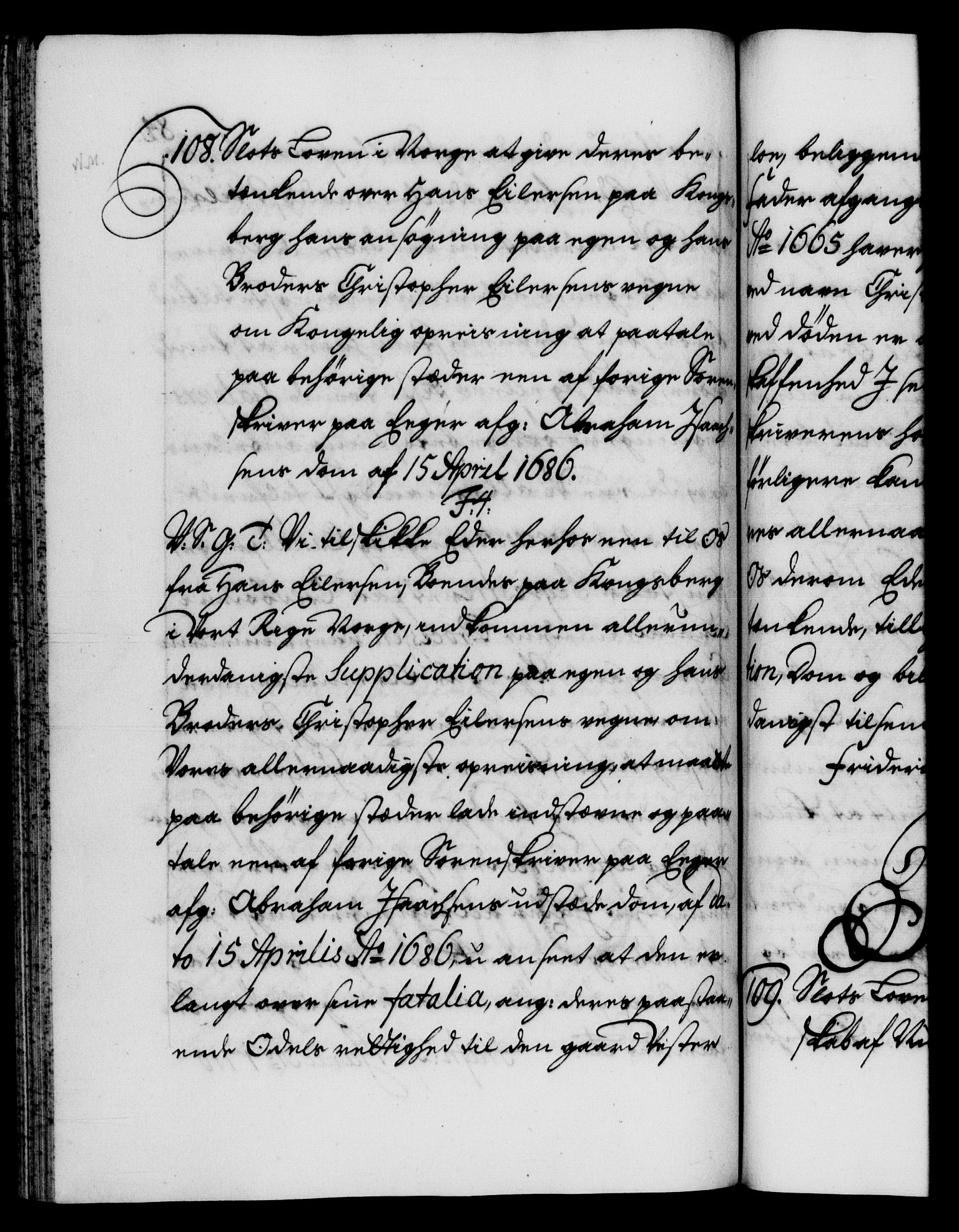 Danske Kanselli 1572-1799, AV/RA-EA-3023/F/Fc/Fca/Fcab/L0019: Norske tegnelser, 1710-1714, s. 84b