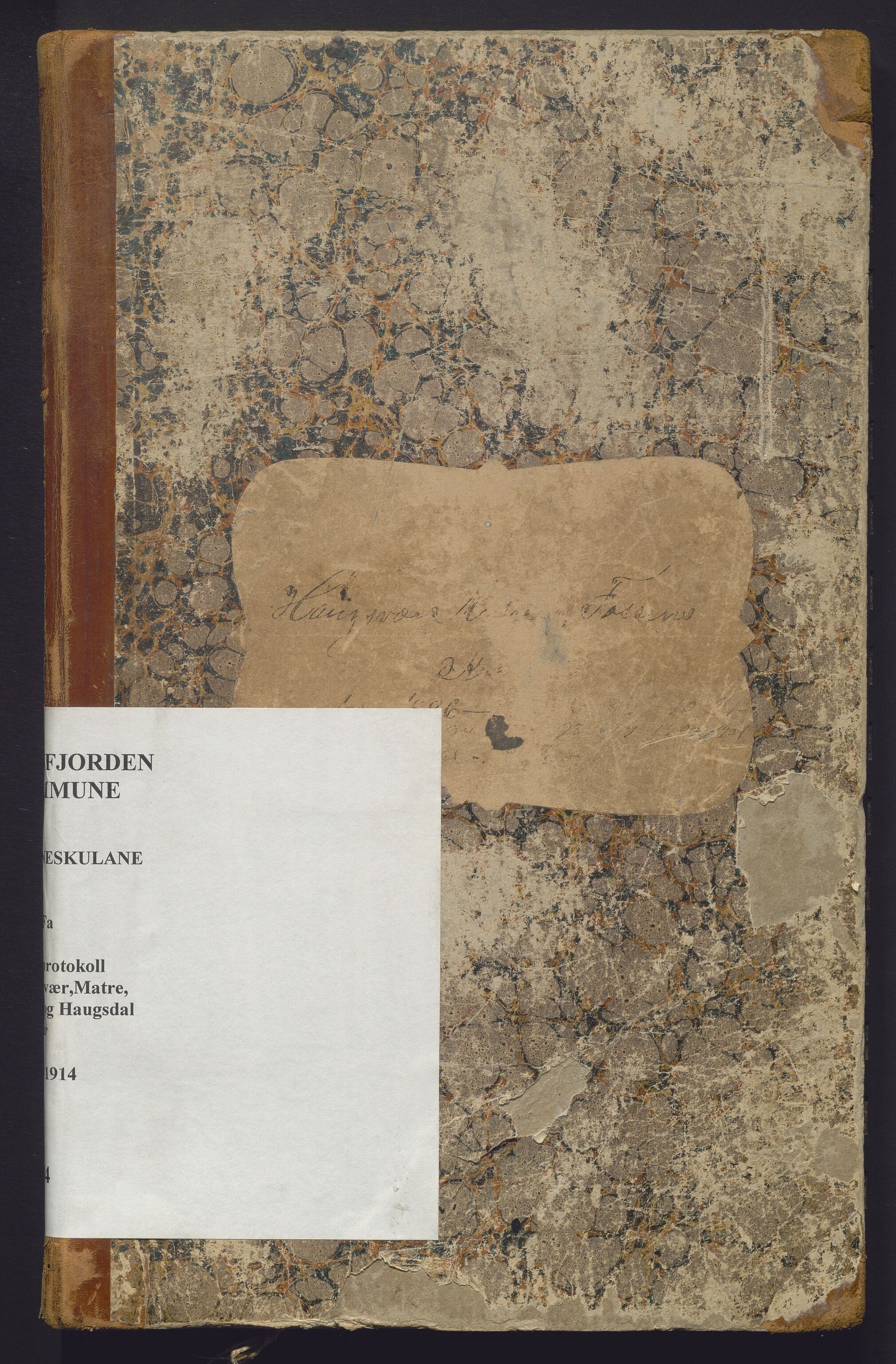 Masfjorden kommune. Barneskulane, IKAH/1266-231/F/Fa/L0014b: Skuleprotokoll for Haugsvær, Matre, Fosse og Haugsdal krinsar, 1886-1914