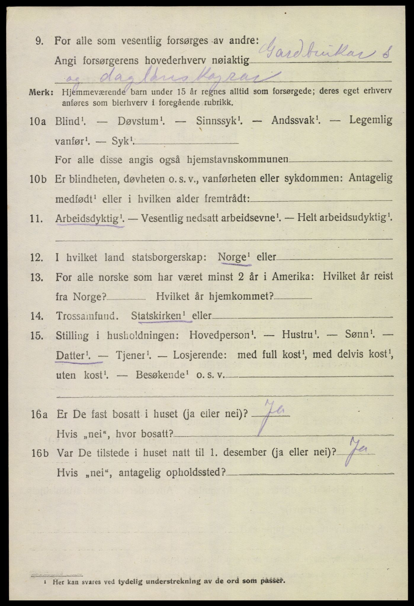 SAK, Folketelling 1920 for 0936 Hornnes herred, 1920, s. 814