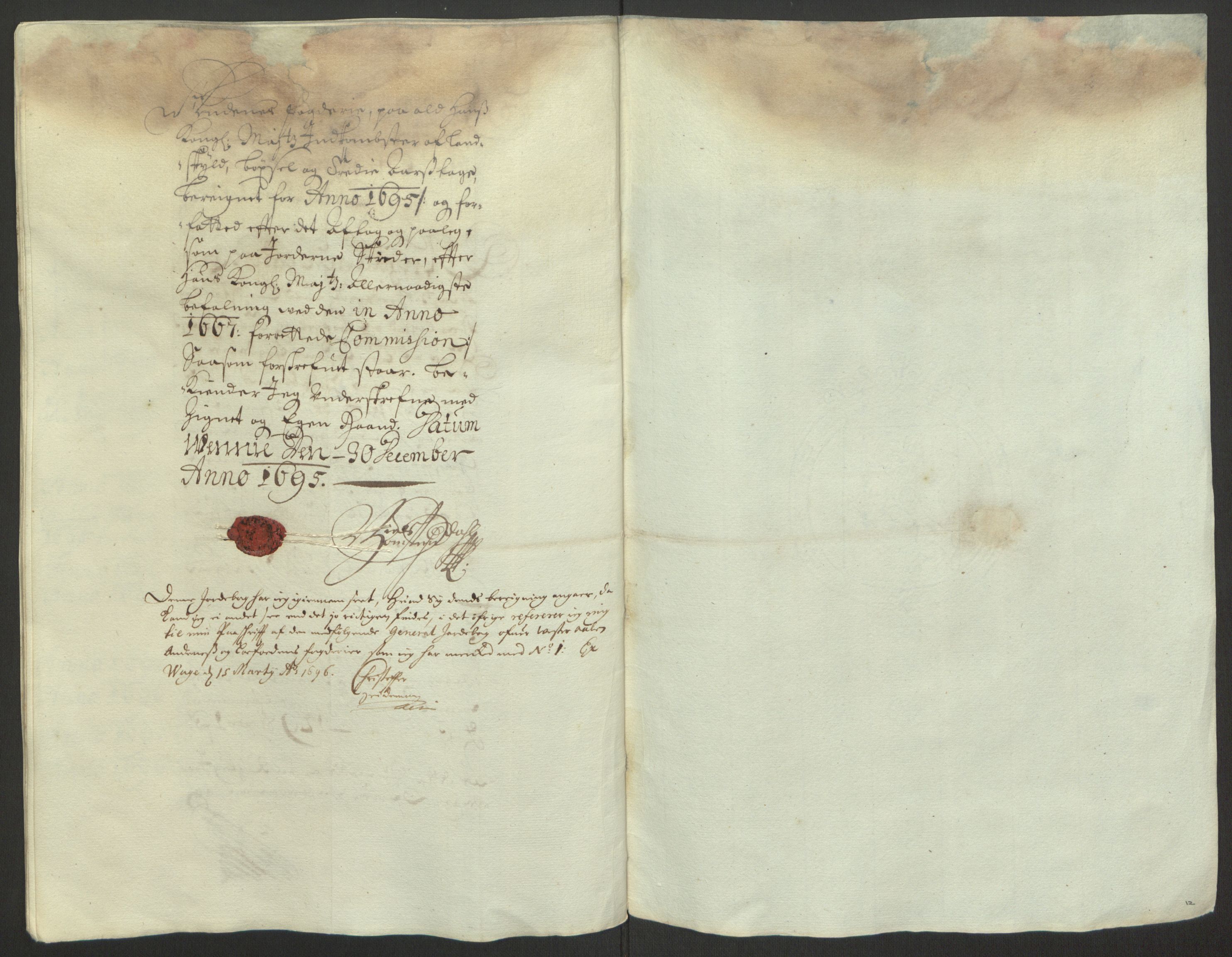 Rentekammeret inntil 1814, Reviderte regnskaper, Fogderegnskap, AV/RA-EA-4092/R67/L4677: Fogderegnskap Vesterålen, Andenes og Lofoten, 1694-1695, s. 275