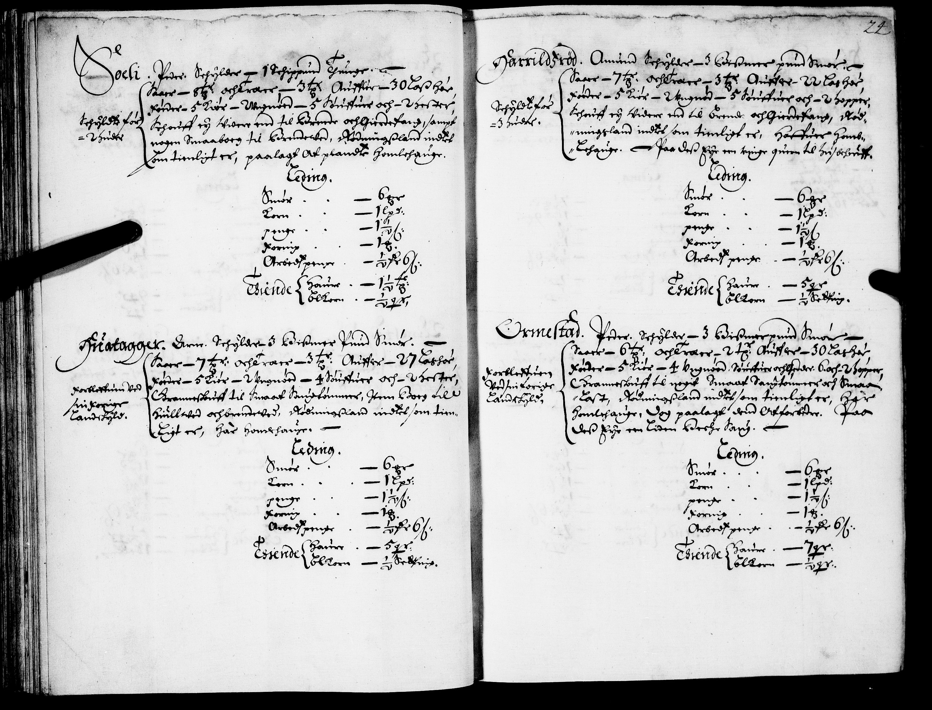 Rentekammeret inntil 1814, Realistisk ordnet avdeling, AV/RA-EA-4070/N/Nb/Nba/L0021: Brunla len, 1667, s. 23b-24a
