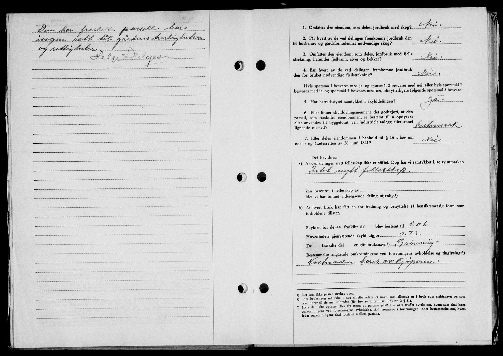 Lofoten sorenskriveri, SAT/A-0017/1/2/2C/L0015a: Pantebok nr. 15a, 1946-1947, Dagboknr: 110/1947