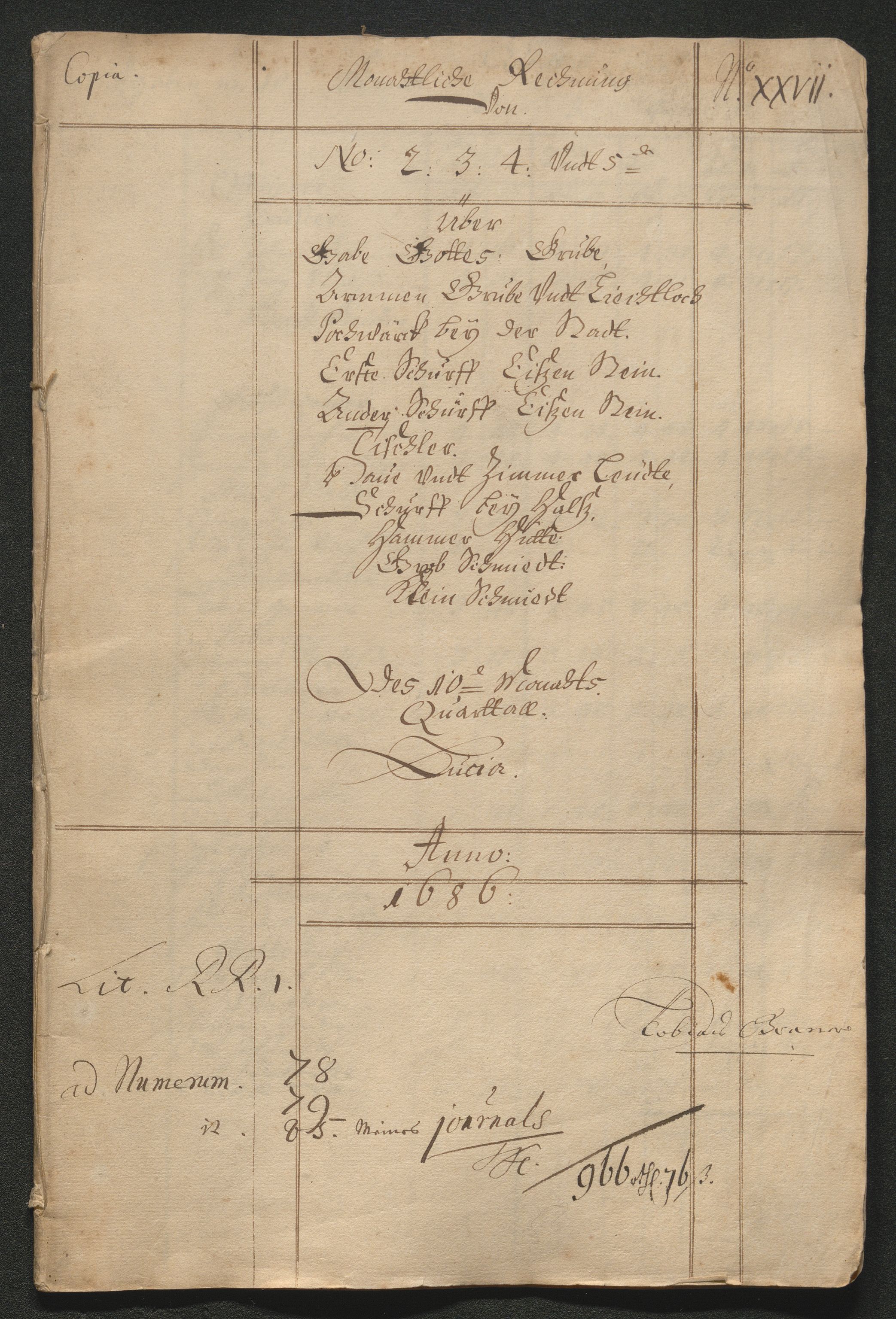 Kongsberg Sølvverk 1623-1816, SAKO/EA-3135/001/D/Dc/Dcd/L0065: Utgiftsregnskap for gruver m.m. , 1687, s. 79