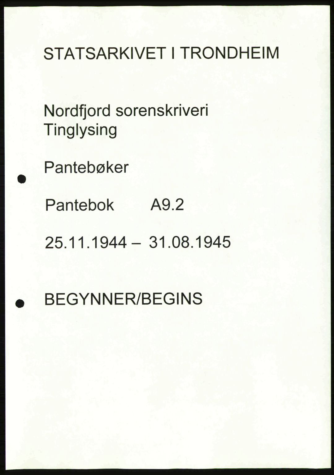 Nordfjord sorenskriveri, SAB/A-2801/02/02b/02bj/L0009b: Pantebok nr. A9 II, 1944-1945