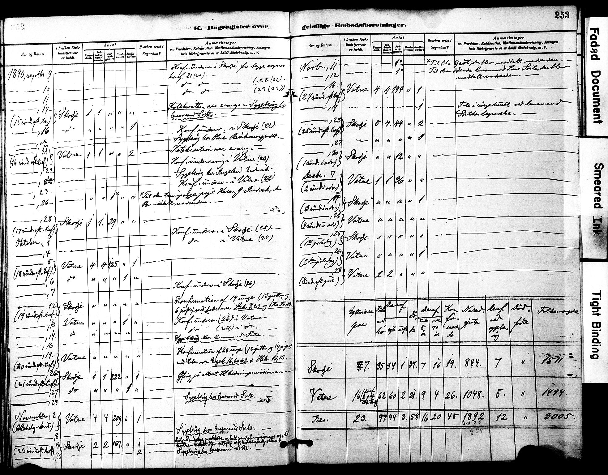 Ministerialprotokoller, klokkerbøker og fødselsregistre - Møre og Romsdal, AV/SAT-A-1454/525/L0374: Ministerialbok nr. 525A04, 1880-1899, s. 253