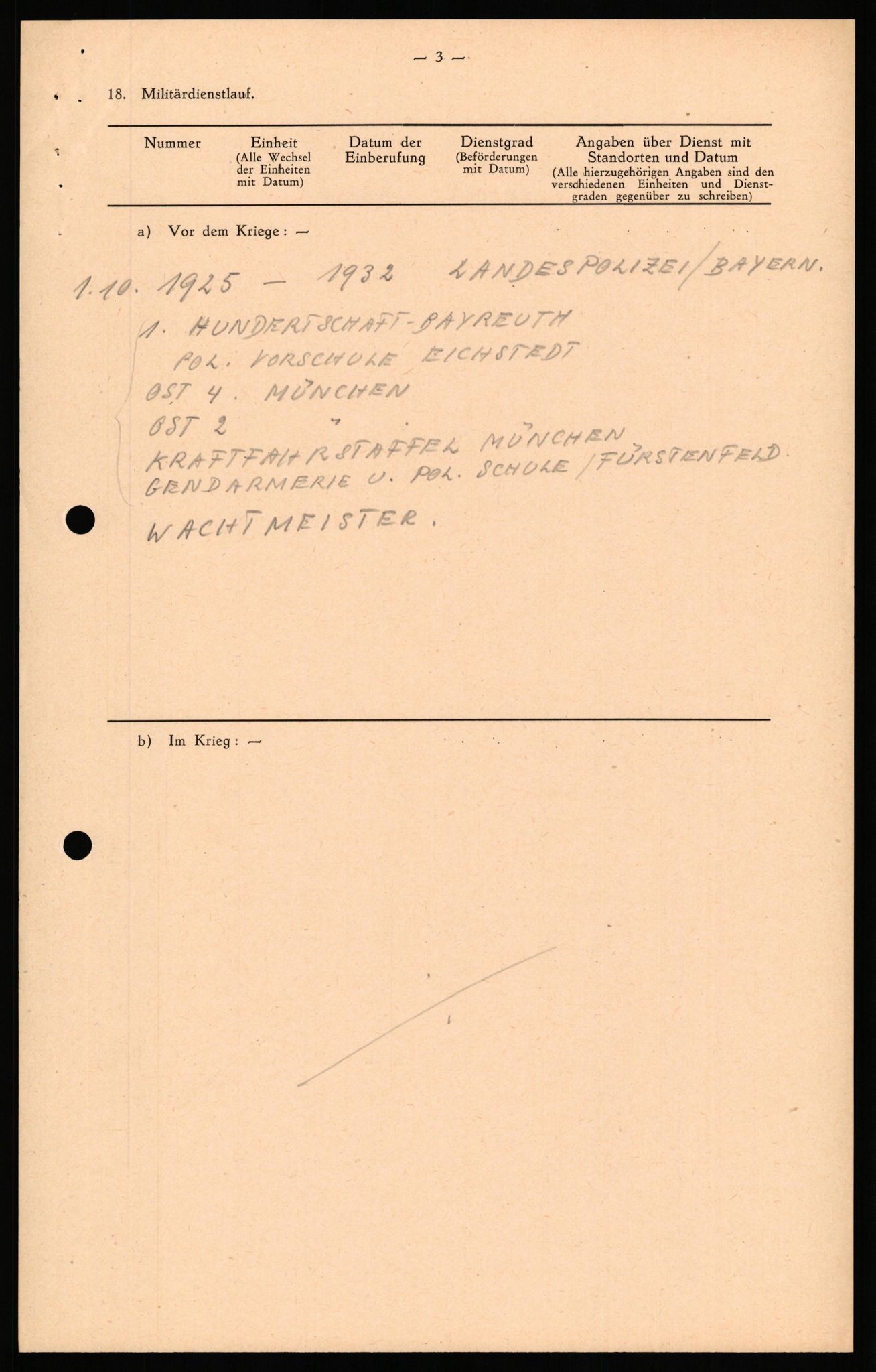 Forsvaret, Forsvarets overkommando II, RA/RAFA-3915/D/Db/L0034: CI Questionaires. Tyske okkupasjonsstyrker i Norge. Tyskere., 1945-1946, s. 376