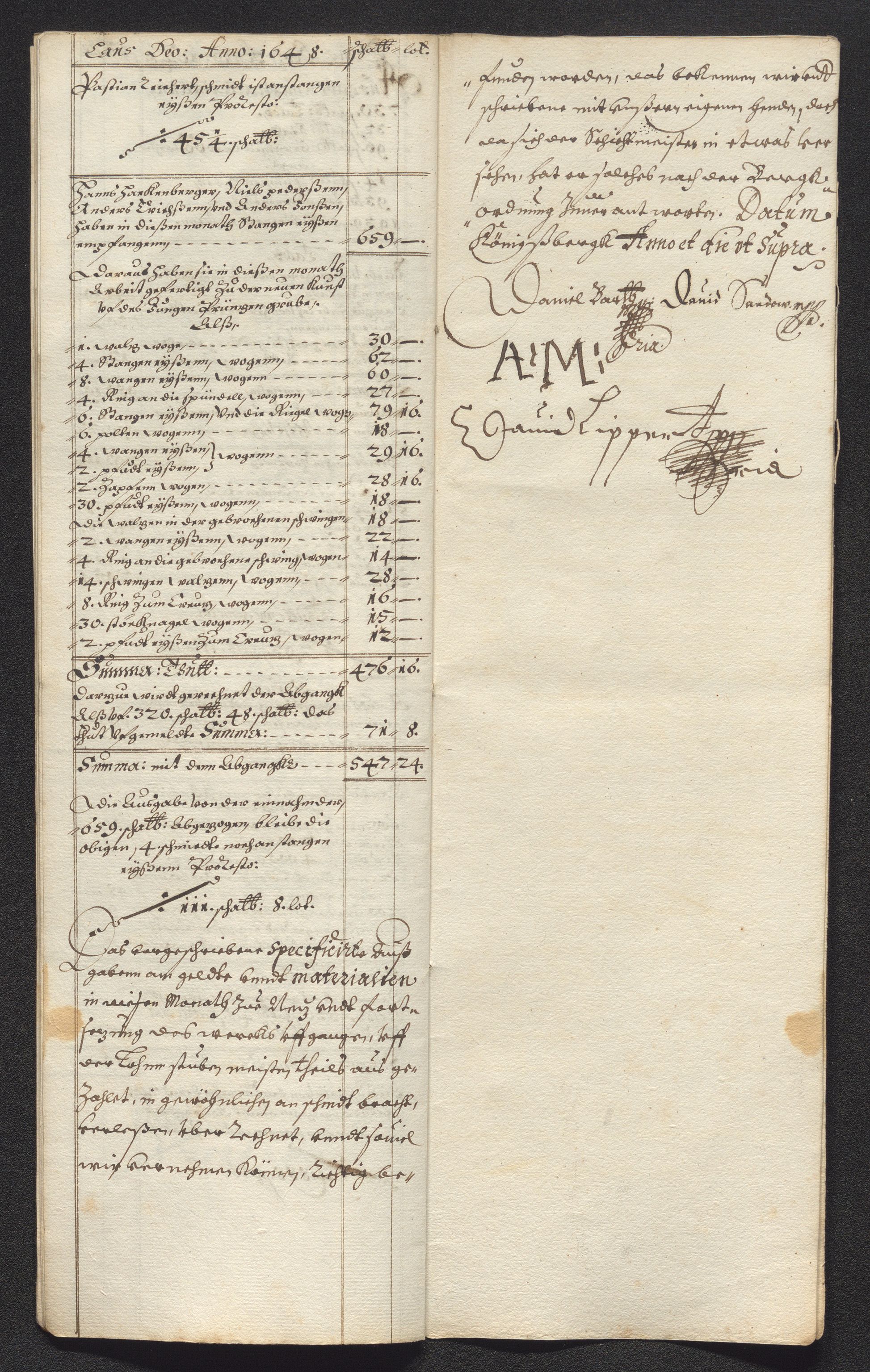 Kongsberg Sølvverk 1623-1816, AV/SAKO-EA-3135/001/D/Dc/Dcd/L0022: Utgiftsregnskap for gruver m.m., 1647-1648, s. 727