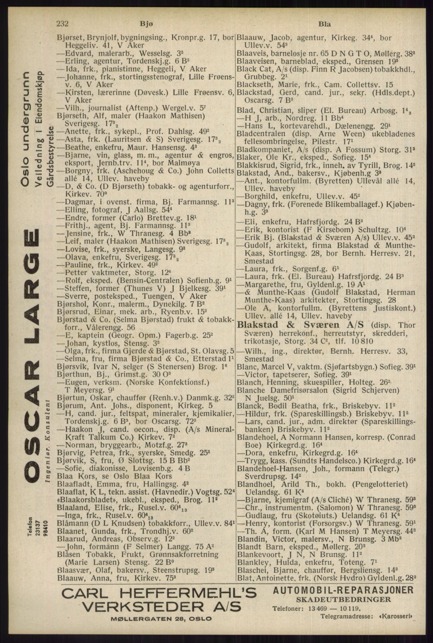 Kristiania/Oslo adressebok, PUBL/-, 1934, s. 232