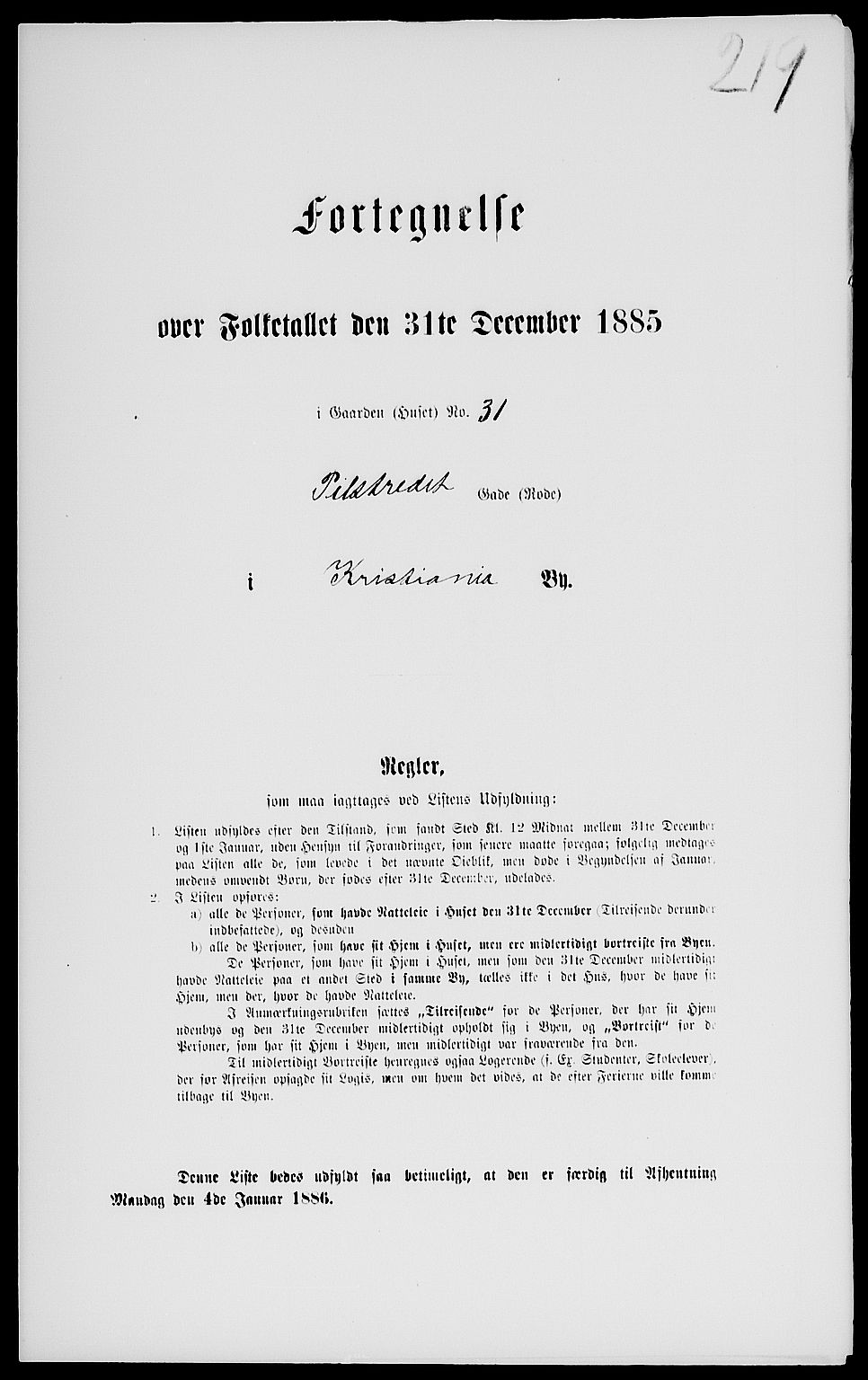 RA, Folketelling 1885 for 0301 Kristiania kjøpstad, 1885, s. 2129