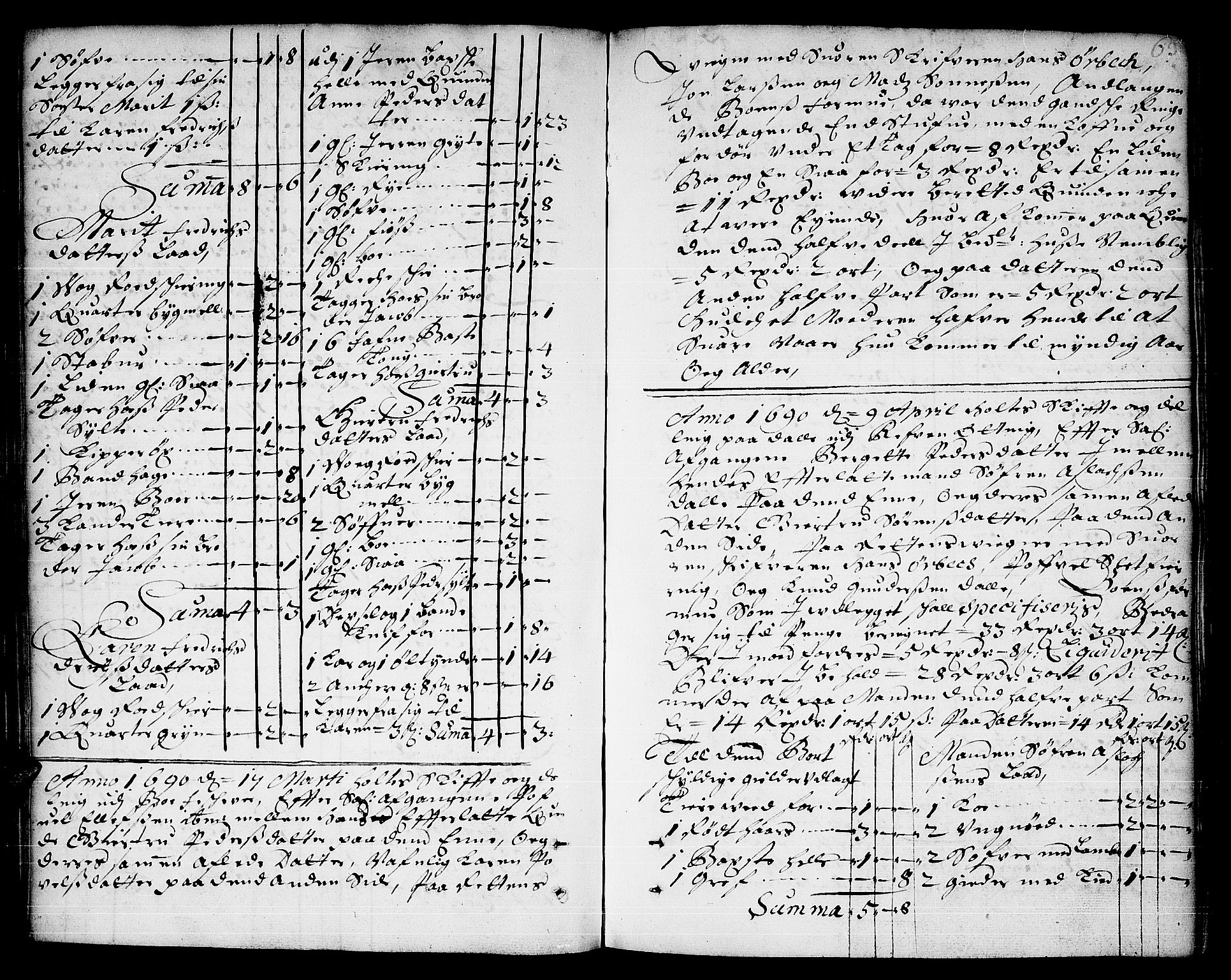 Romsdal sorenskriveri, AV/SAT-A-4149/1/3/3A/L0003: Skifteprotokoll, 1688-1690, s. 62b-63a