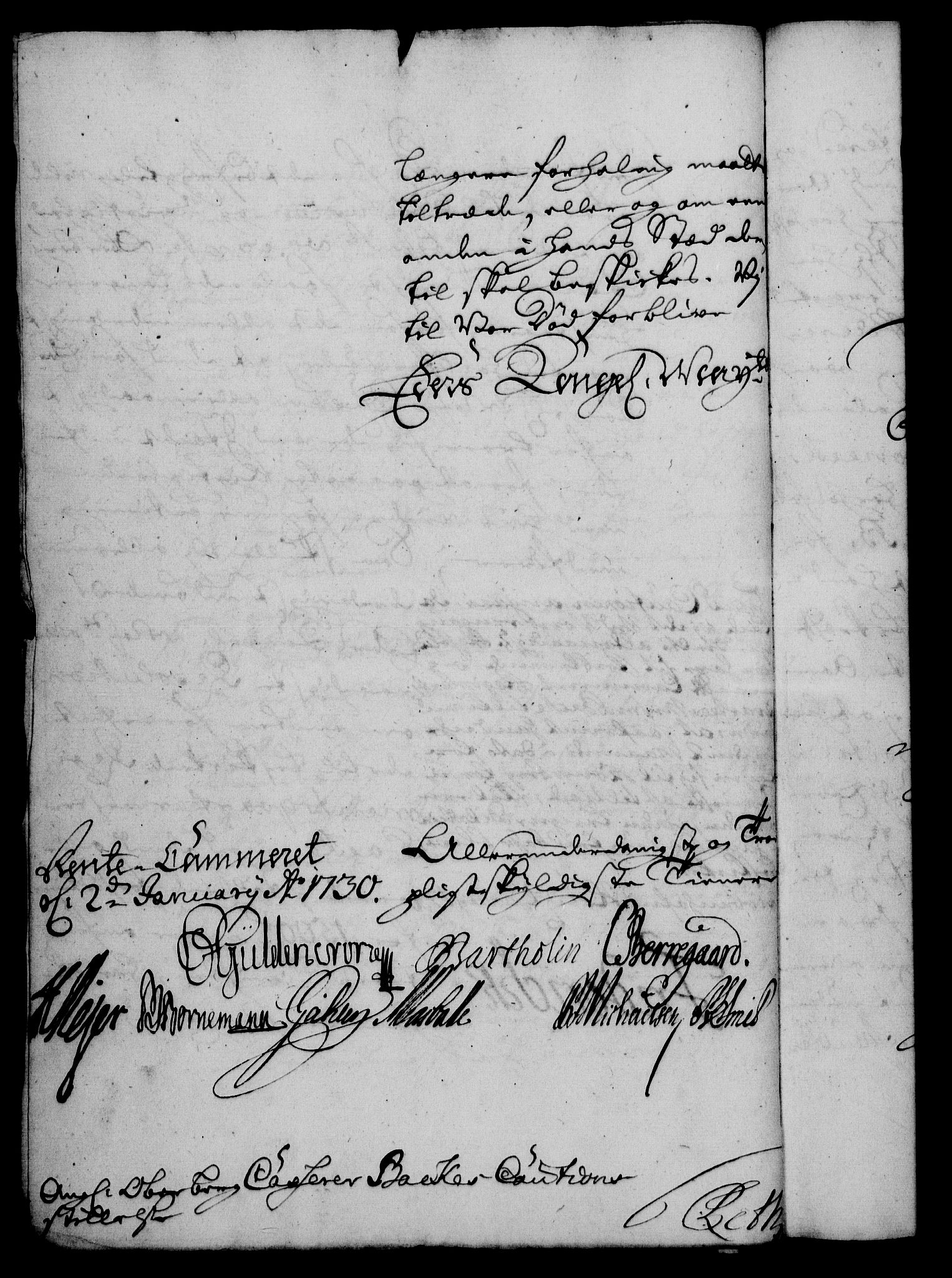 Rentekammeret, Kammerkanselliet, RA/EA-3111/G/Gf/Gfa/L0013: Norsk relasjons- og resolusjonsprotokoll (merket RK 52.13), 1730, s. 30