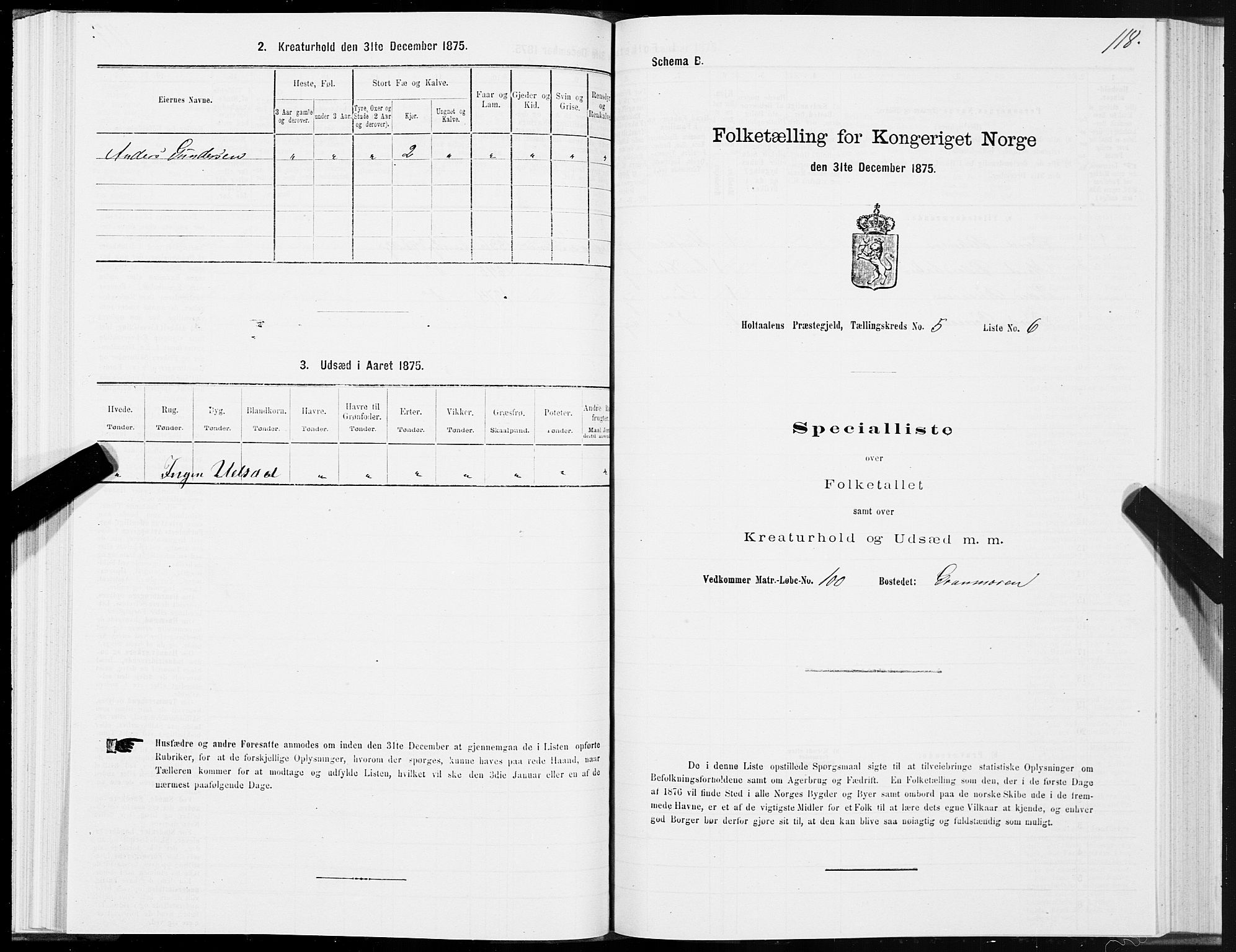 SAT, Folketelling 1875 for 1645P Haltdalen prestegjeld, 1875, s. 5118