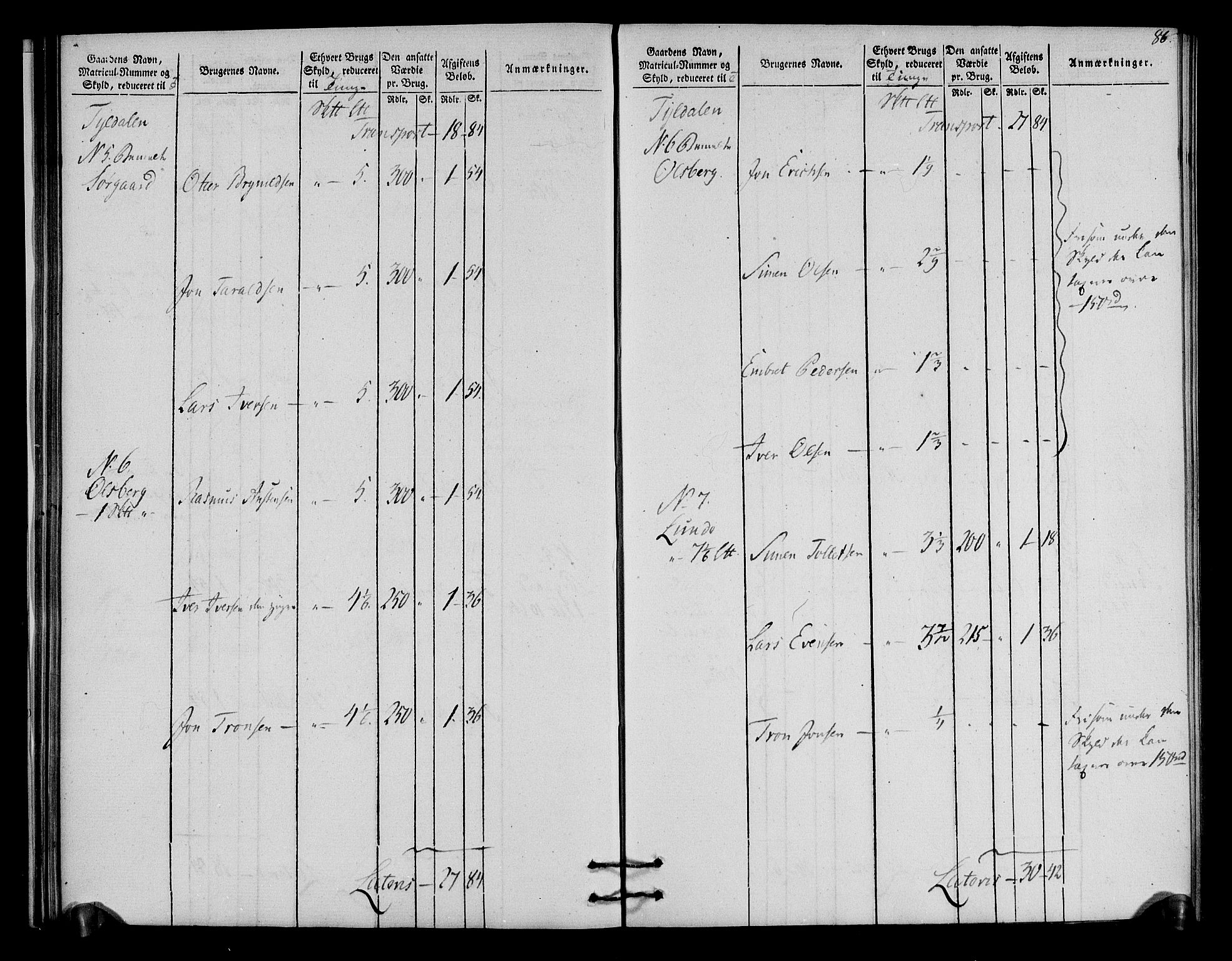 Rentekammeret inntil 1814, Realistisk ordnet avdeling, AV/RA-EA-4070/N/Ne/Nea/L0030: Østerdal fogderi. Oppebørselsregister, 1803-1804, s. 89