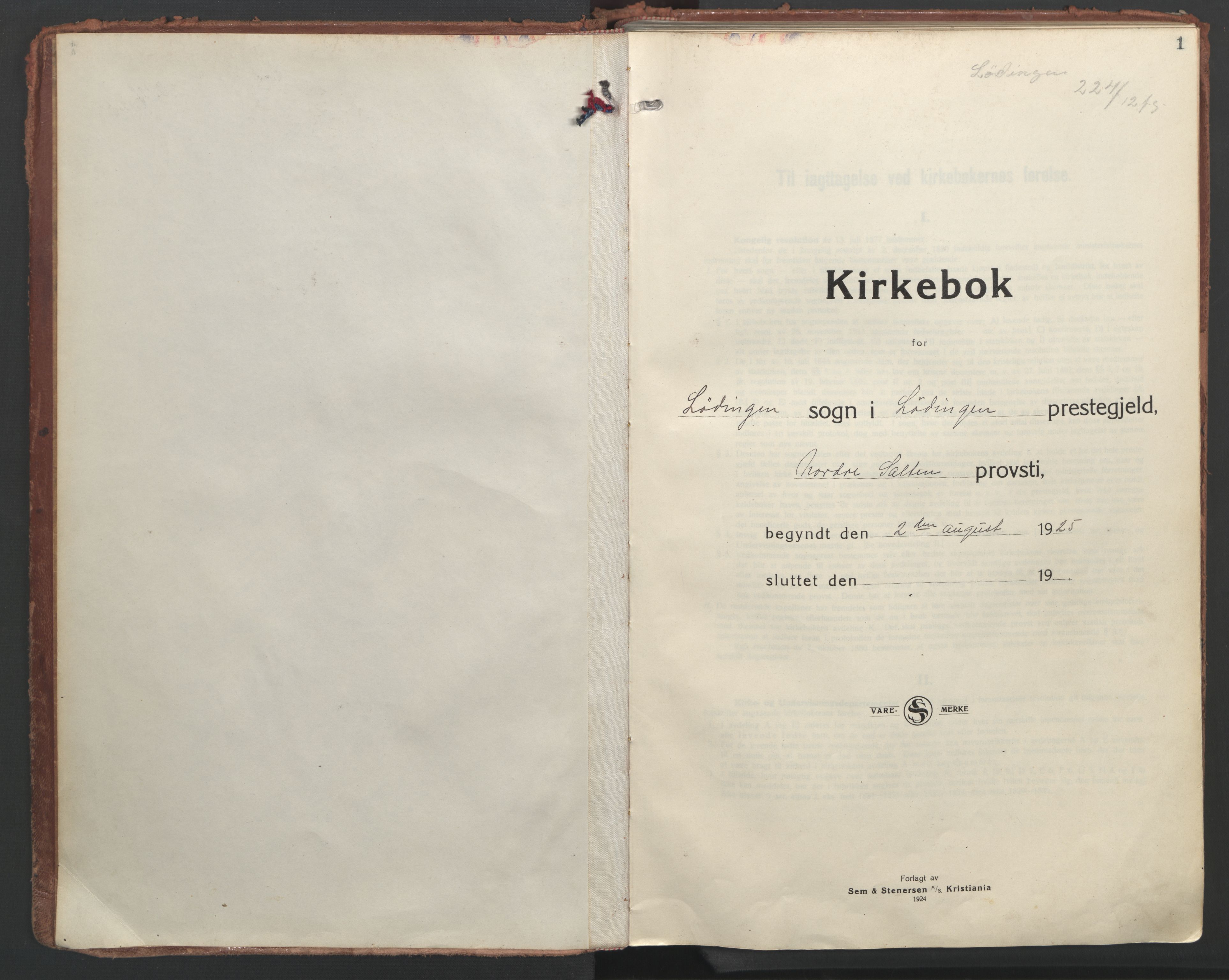 Ministerialprotokoller, klokkerbøker og fødselsregistre - Nordland, AV/SAT-A-1459/872/L1043: Ministerialbok nr. 872A18, 1925-1939, s. 1