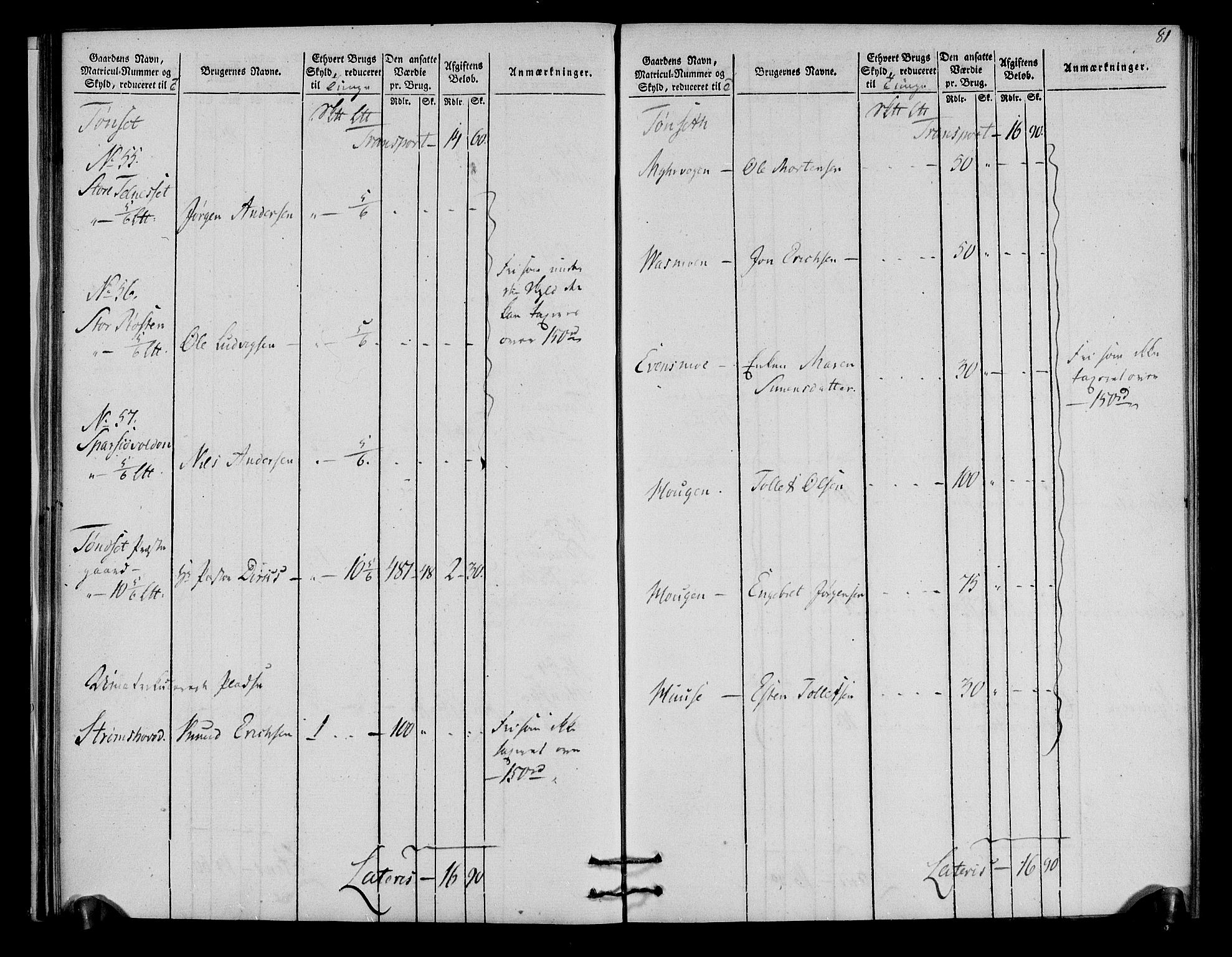 Rentekammeret inntil 1814, Realistisk ordnet avdeling, AV/RA-EA-4070/N/Ne/Nea/L0030: Østerdal fogderi. Oppebørselsregister, 1803-1804, s. 84