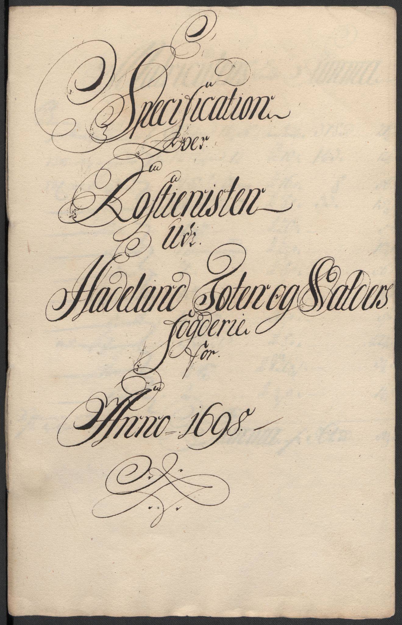 Rentekammeret inntil 1814, Reviderte regnskaper, Fogderegnskap, RA/EA-4092/R18/L1296: Fogderegnskap Hadeland, Toten og Valdres, 1698, s. 217