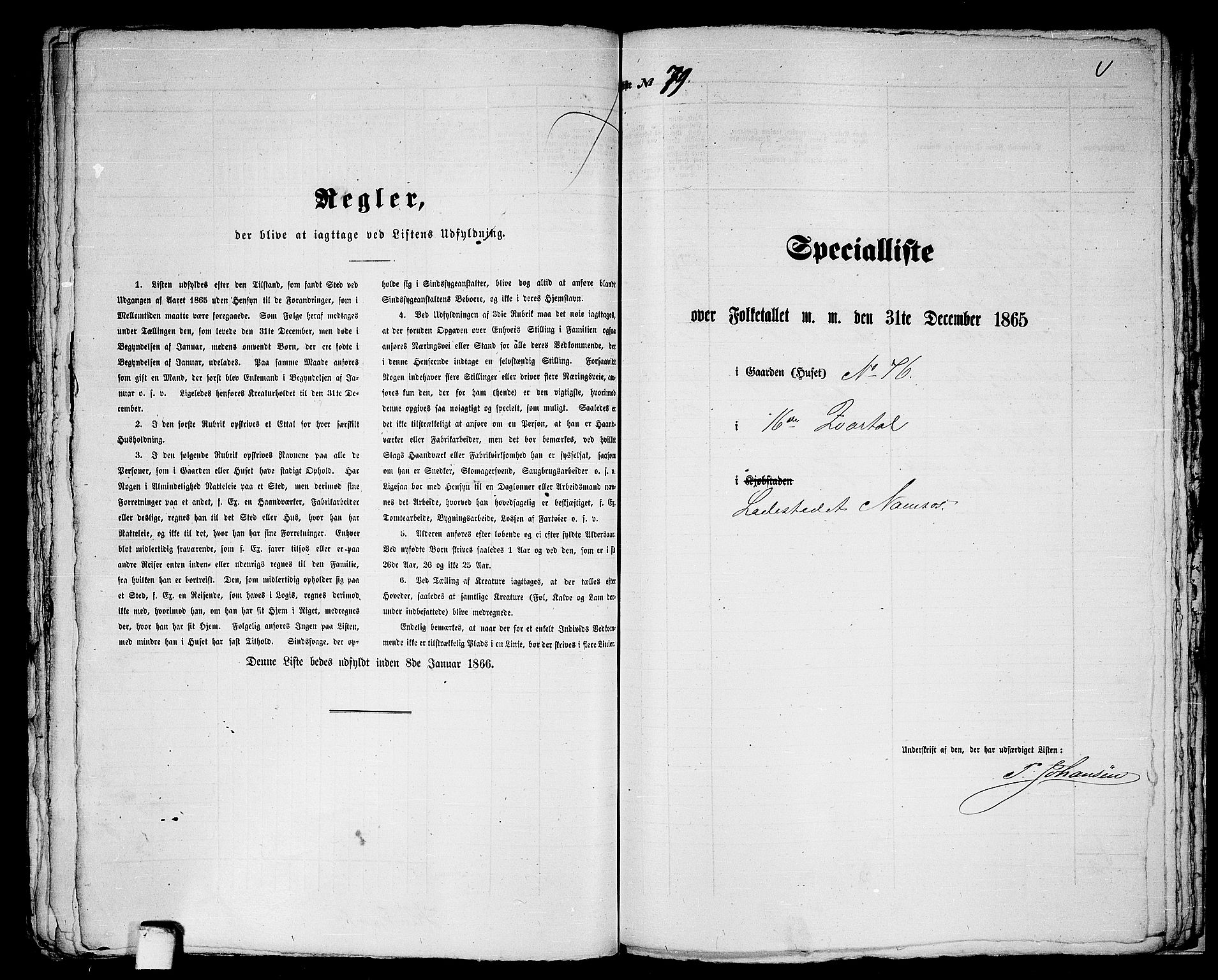 RA, Folketelling 1865 for 1703B Namsos prestegjeld, Namsos ladested, 1865, s. 162