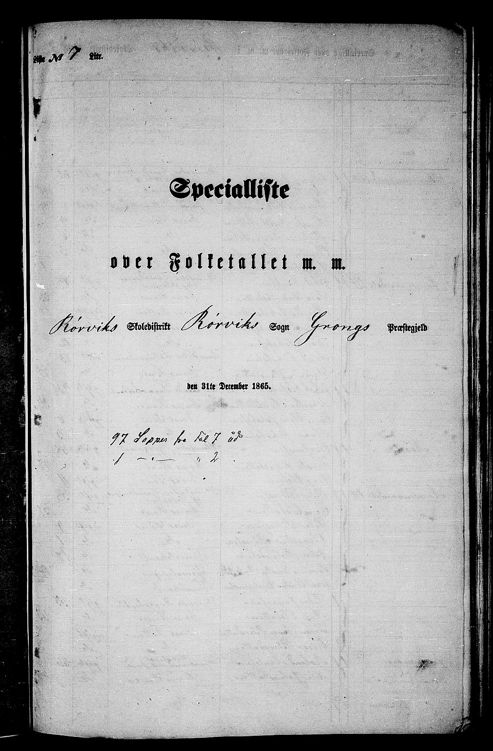 RA, Folketelling 1865 for 1742P Grong prestegjeld, 1865, s. 130
