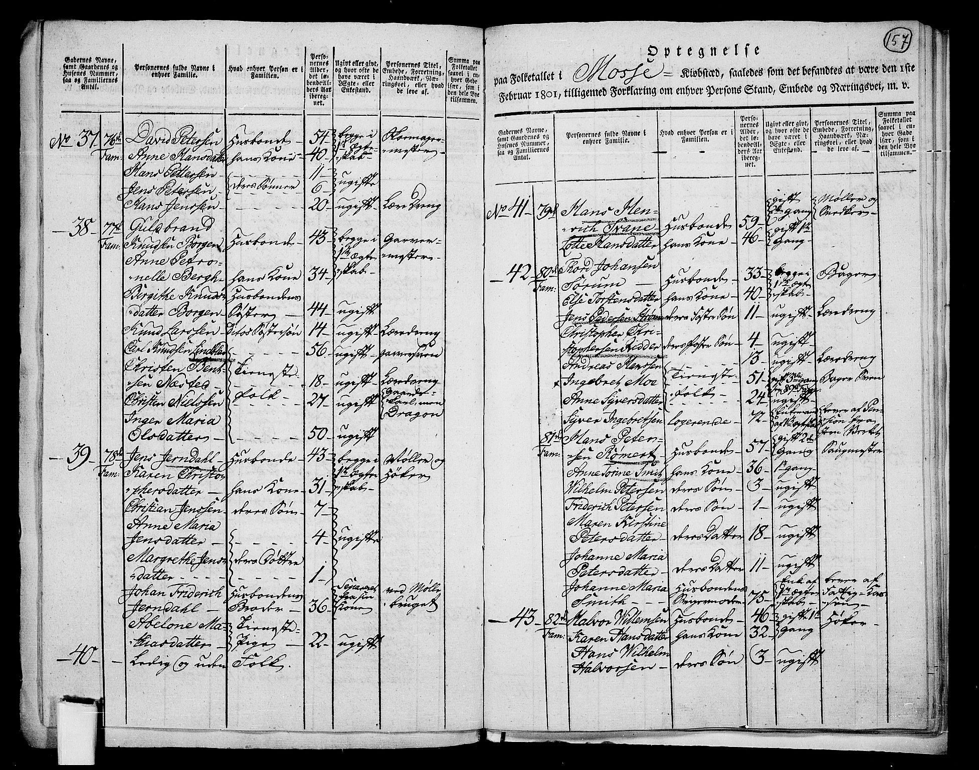 RA, Folketelling 1801 for 0104P Moss prestegjeld, 1801, s. 156b-157a