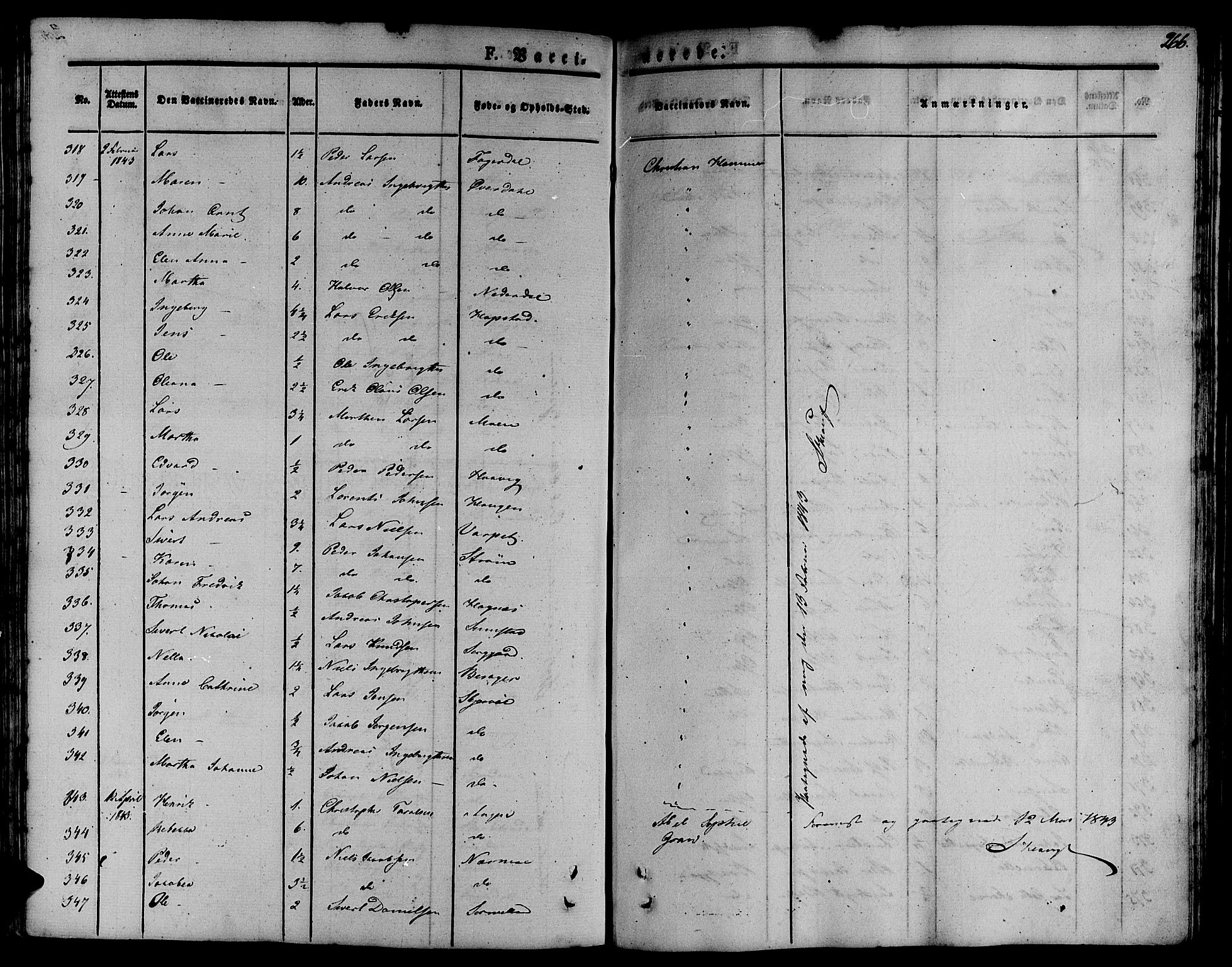 Ministerialprotokoller, klokkerbøker og fødselsregistre - Sør-Trøndelag, SAT/A-1456/657/L0703: Ministerialbok nr. 657A04, 1831-1846, s. 266
