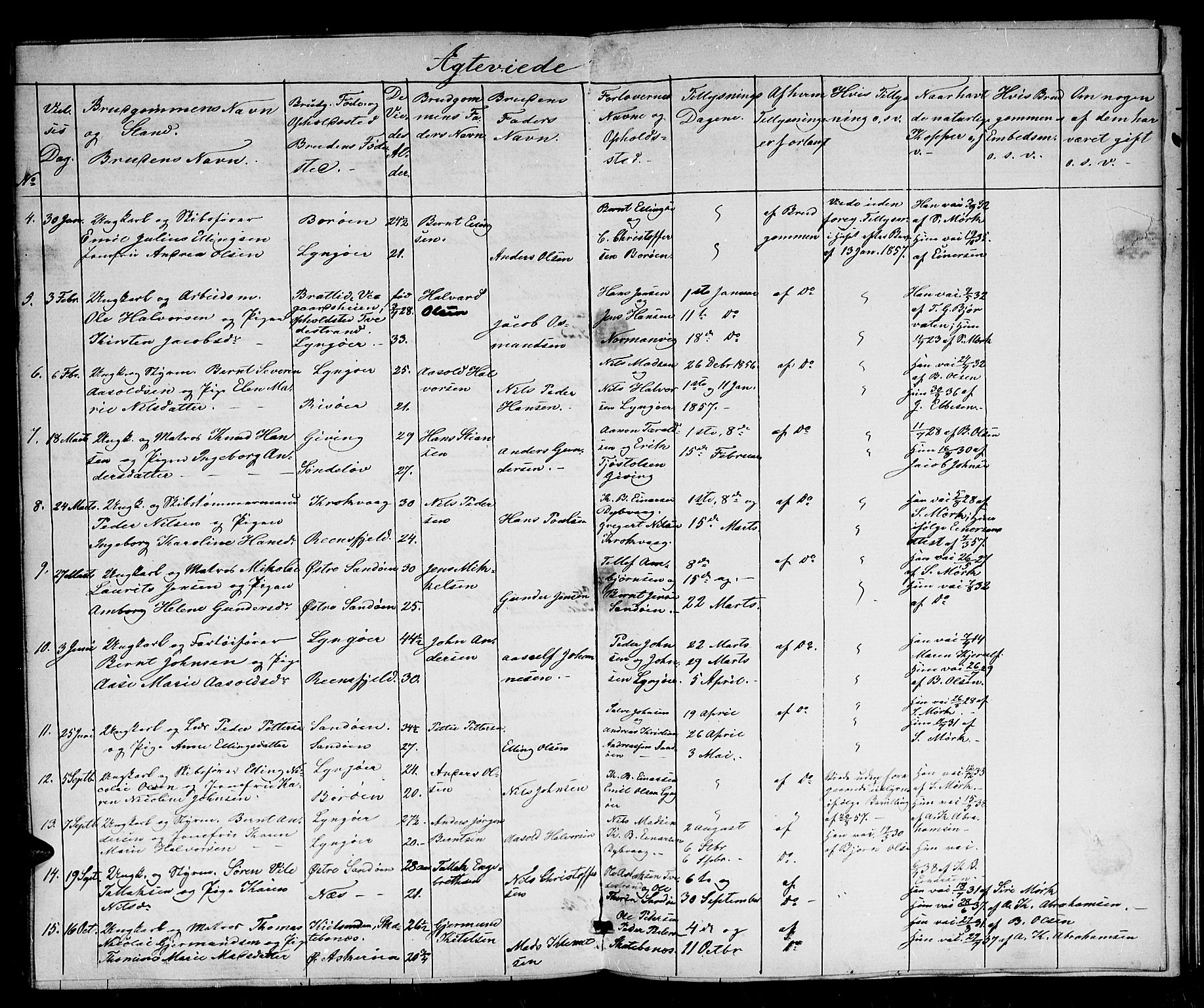 Dypvåg sokneprestkontor, SAK/1111-0007/F/Fb/Fba/L0010: Klokkerbok nr. B 10, 1842-1857, s. 172