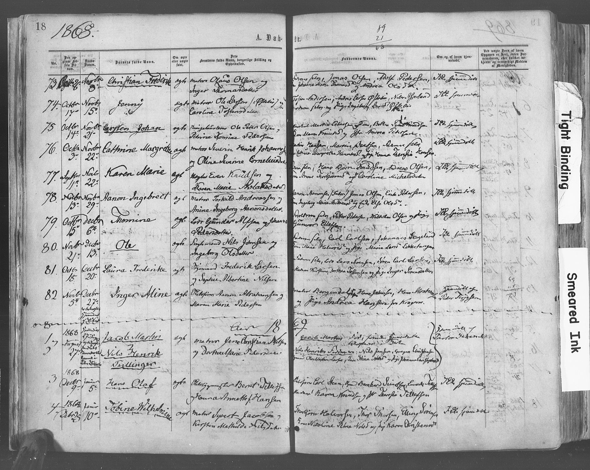 Risør sokneprestkontor, AV/SAK-1111-0035/F/Fa/L0004: Ministerialbok nr. A 4, 1865-1882, s. 18