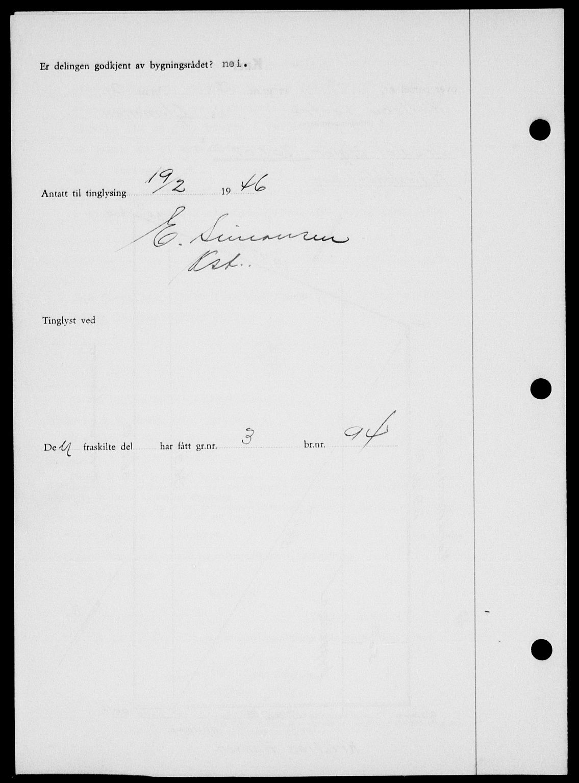 Onsøy sorenskriveri, SAO/A-10474/G/Ga/Gab/L0015: Pantebok nr. II A-15, 1945-1946, Dagboknr: 345/1946
