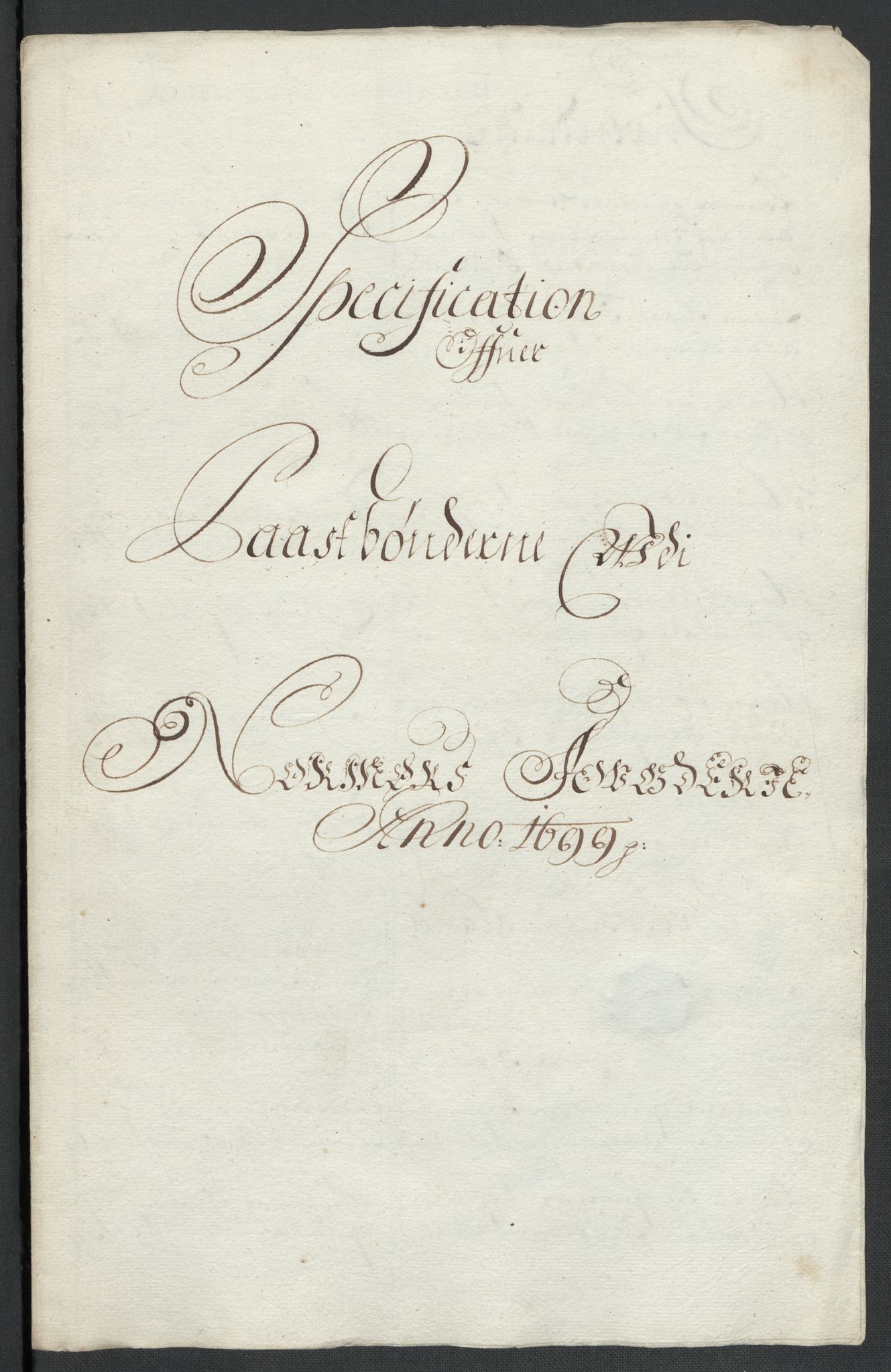 Rentekammeret inntil 1814, Reviderte regnskaper, Fogderegnskap, RA/EA-4092/R56/L3738: Fogderegnskap Nordmøre, 1699, s. 116