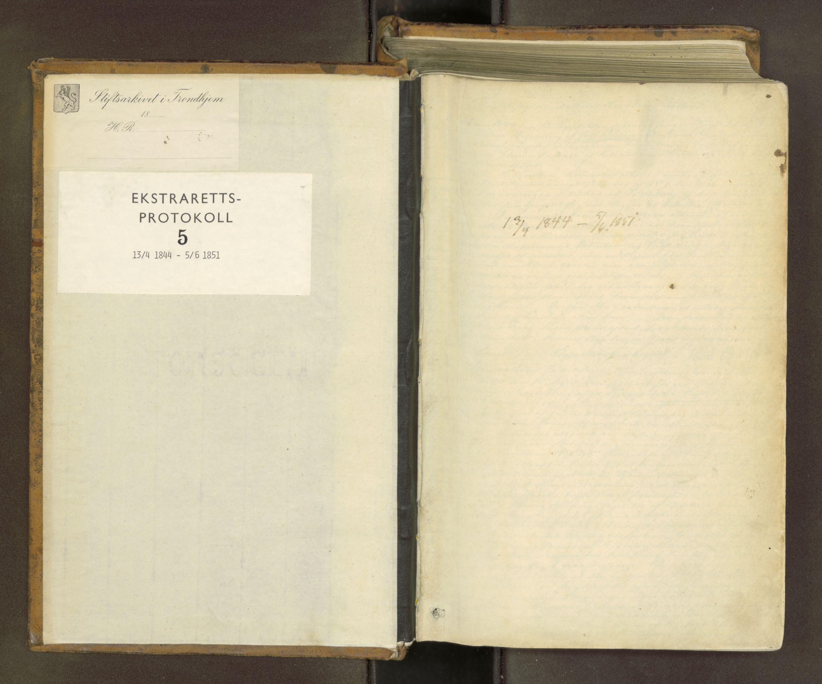 Gauldal sorenskriveri, AV/SAT-A-0014/1/1/1B/L0005: Ekstrarettsprotokoller, 1844-1851