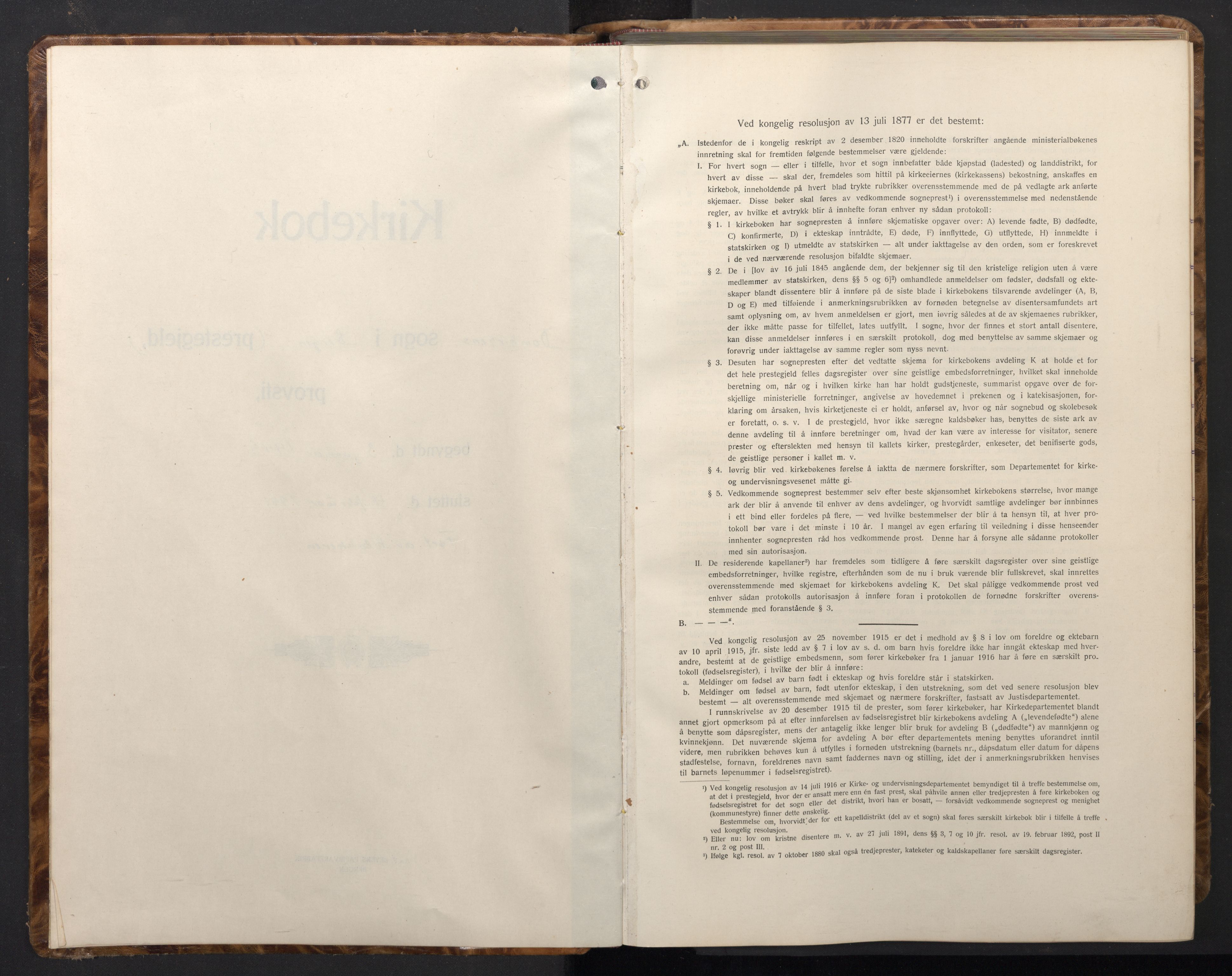 Domkirken sokneprestembete, SAB/A-74801/H/Hab/L0019: Klokkerbok nr. B 12, 1943-1960