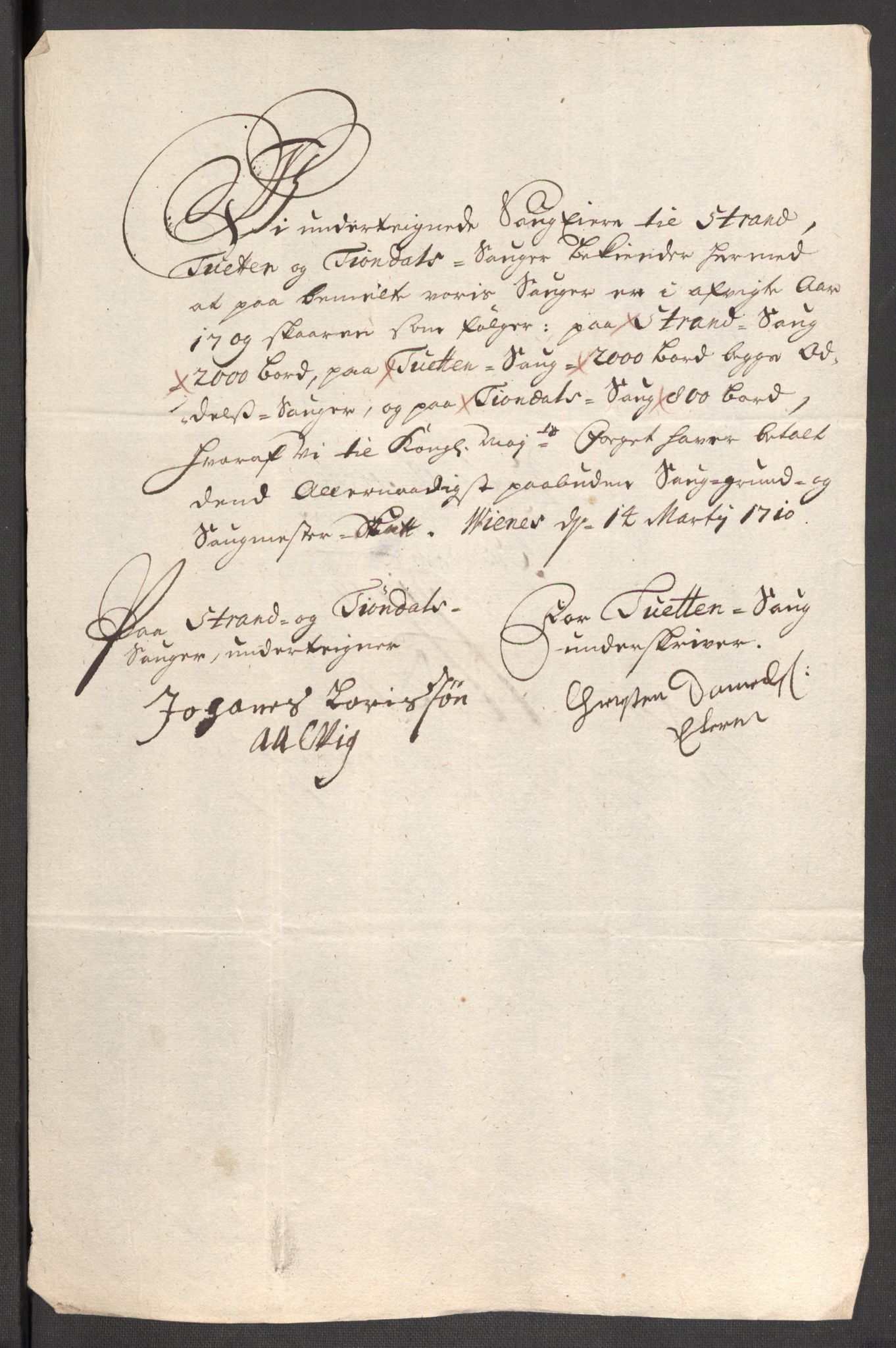 Rentekammeret inntil 1814, Reviderte regnskaper, Fogderegnskap, AV/RA-EA-4092/R48/L2986: Fogderegnskap Sunnhordland og Hardanger, 1709-1710, s. 210