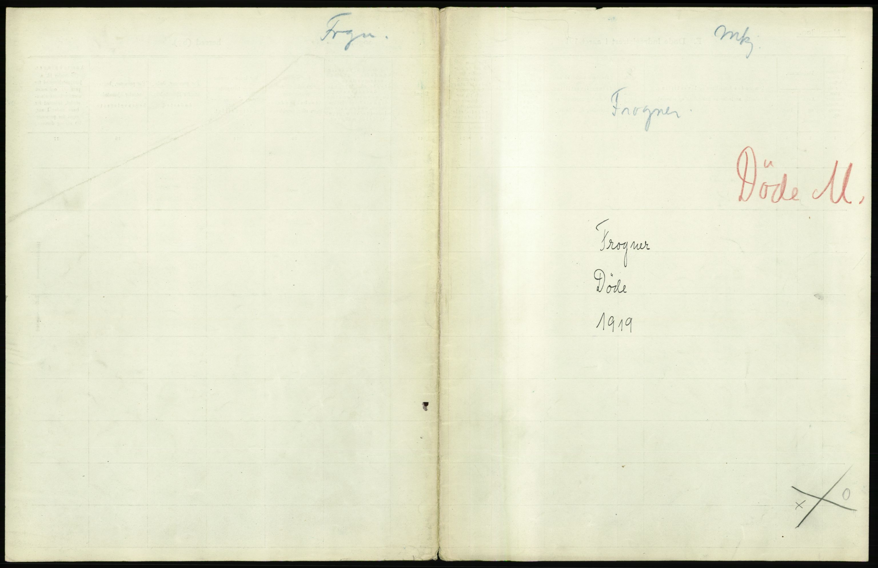 Statistisk sentralbyrå, Sosiodemografiske emner, Befolkning, AV/RA-S-2228/D/Df/Dfb/Dfbi/L0011: Kristiania: Døde, dødfødte, 1919