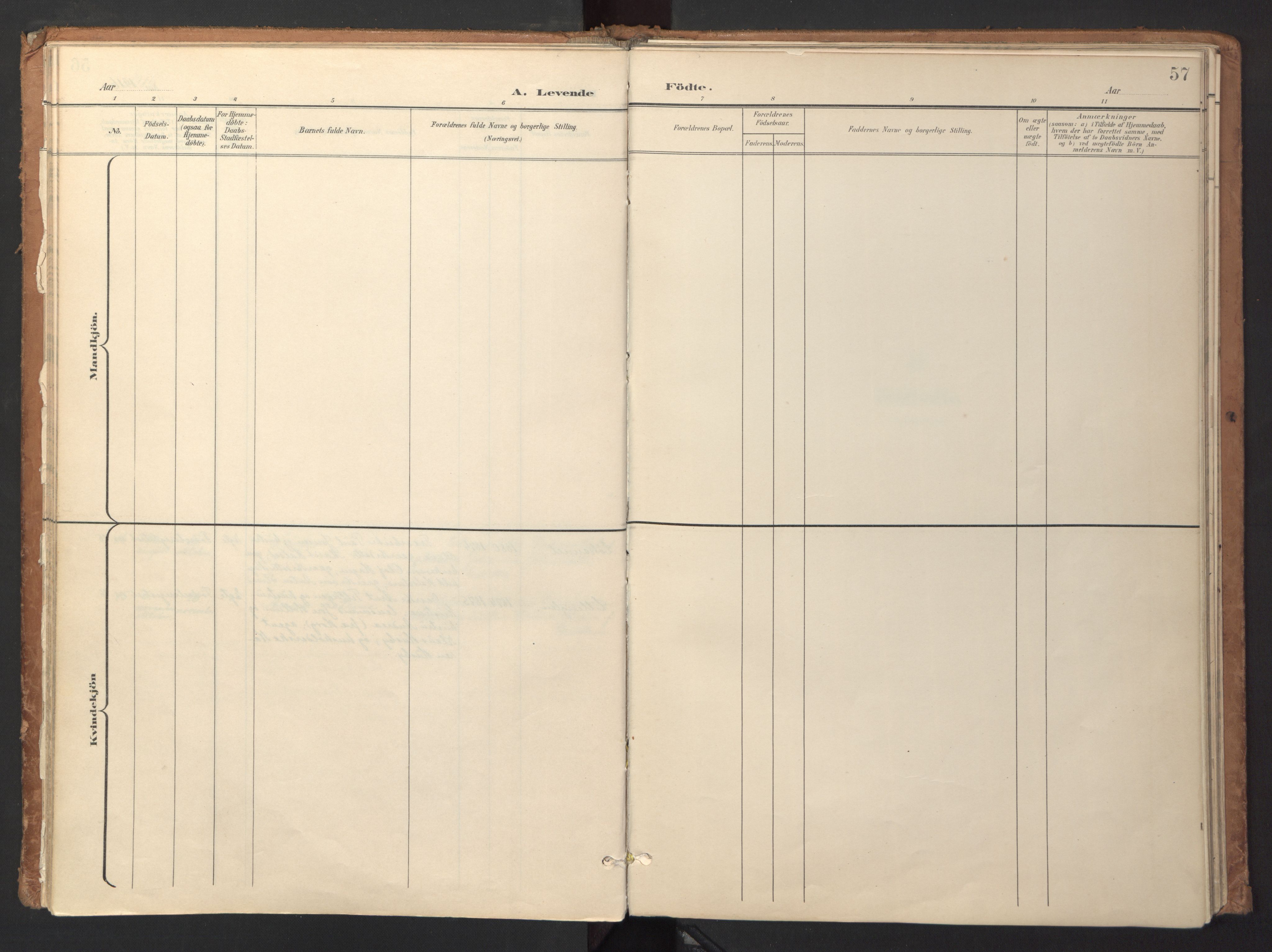 Ministerialprotokoller, klokkerbøker og fødselsregistre - Sør-Trøndelag, AV/SAT-A-1456/618/L0448: Ministerialbok nr. 618A11, 1898-1916, s. 57