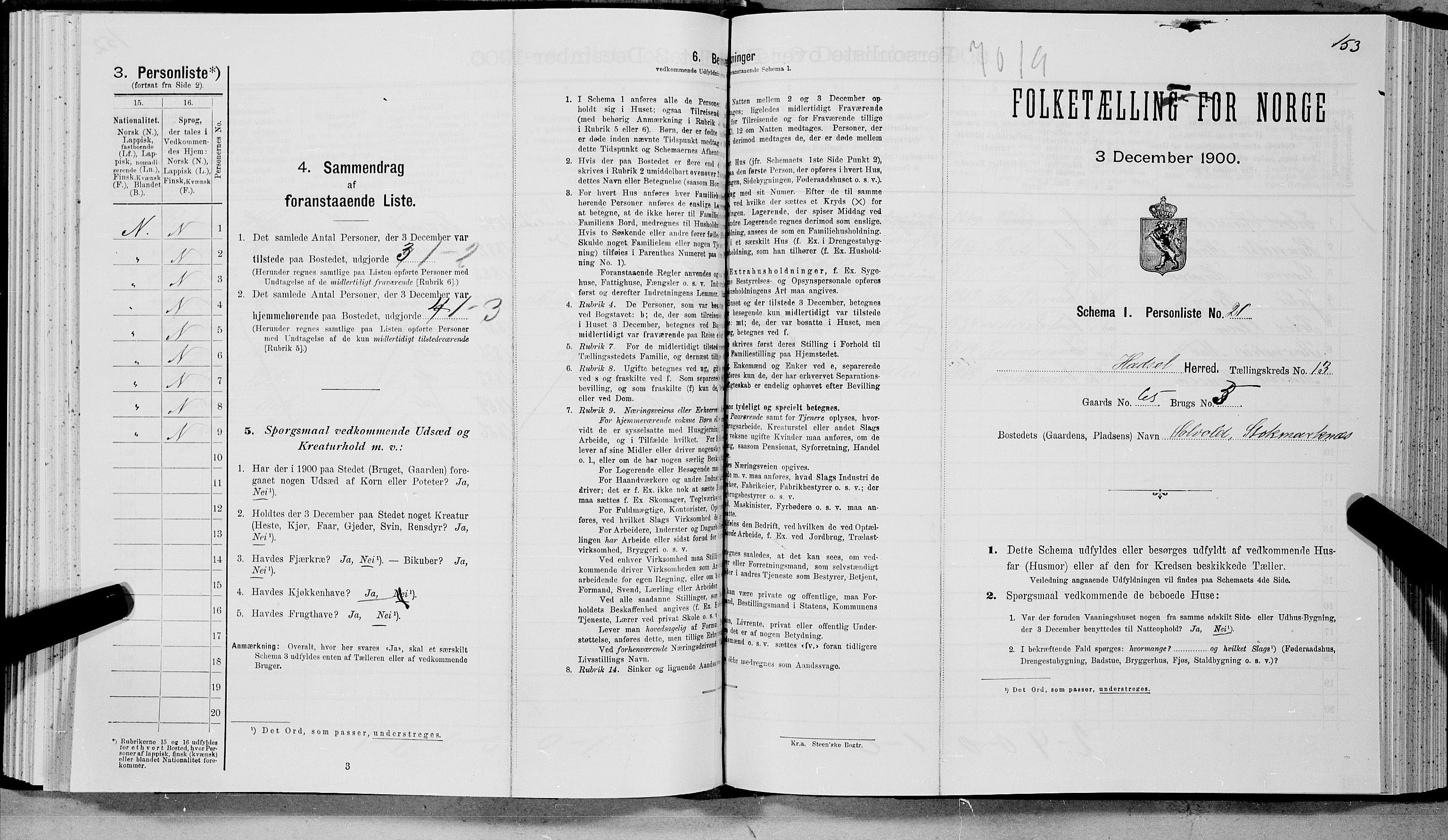 SAT, Folketelling 1900 for 1866 Hadsel herred, 1900, s. 1259