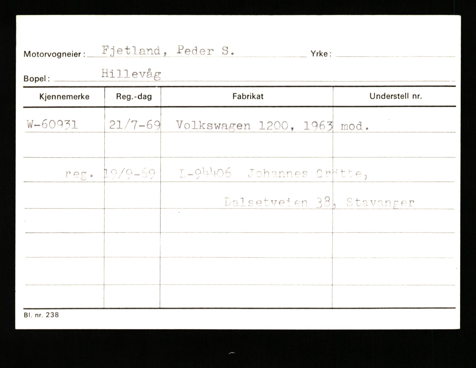 Stavanger trafikkstasjon, SAST/A-101942/0/G/L0007: Registreringsnummer: 49019 - 67460, 1930-1971, s. 2431