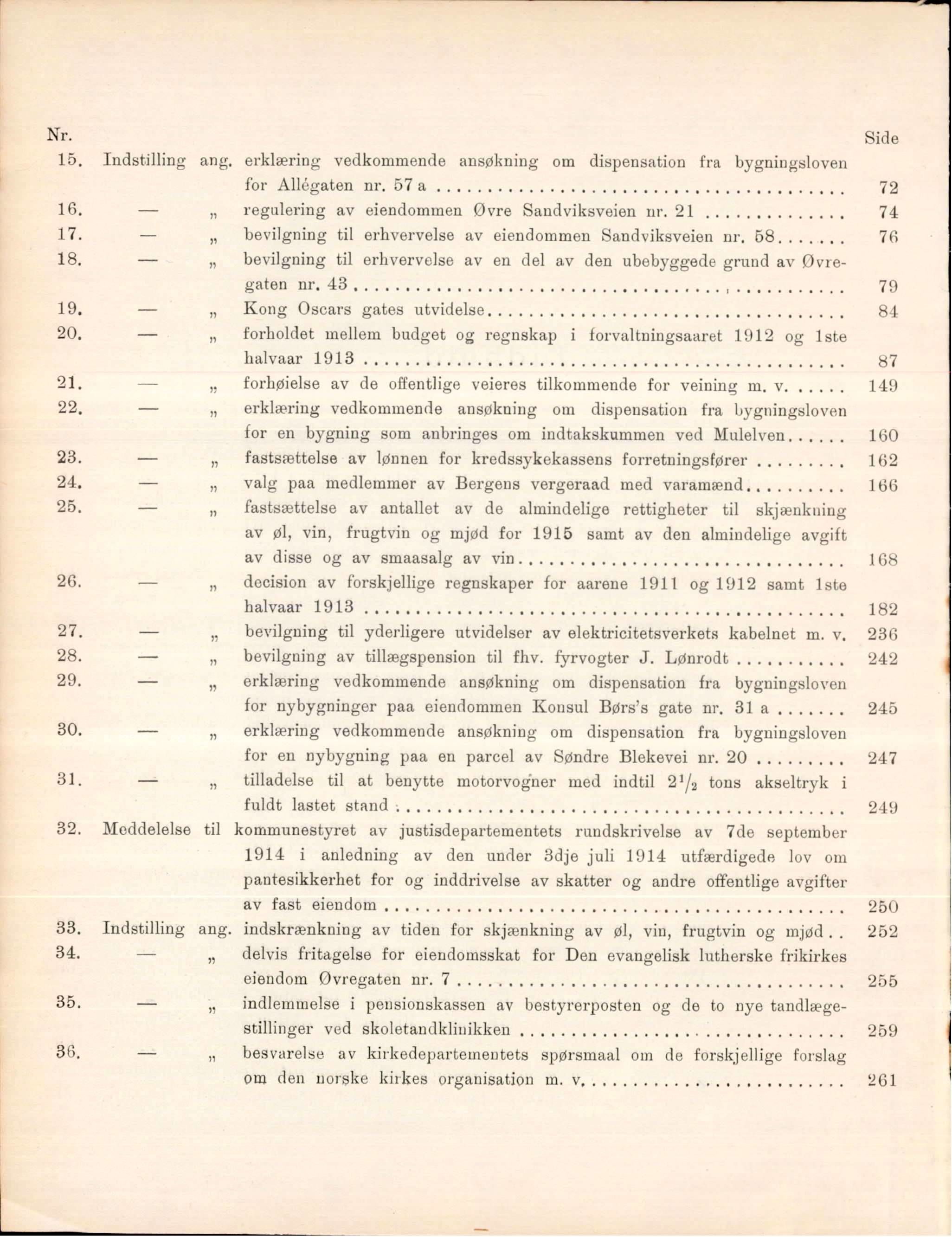 Bergen kommune. Formannskapet, BBA/A-0003/Ad/L0090: Bergens Kommuneforhandlinger, bind I, 1914-1915