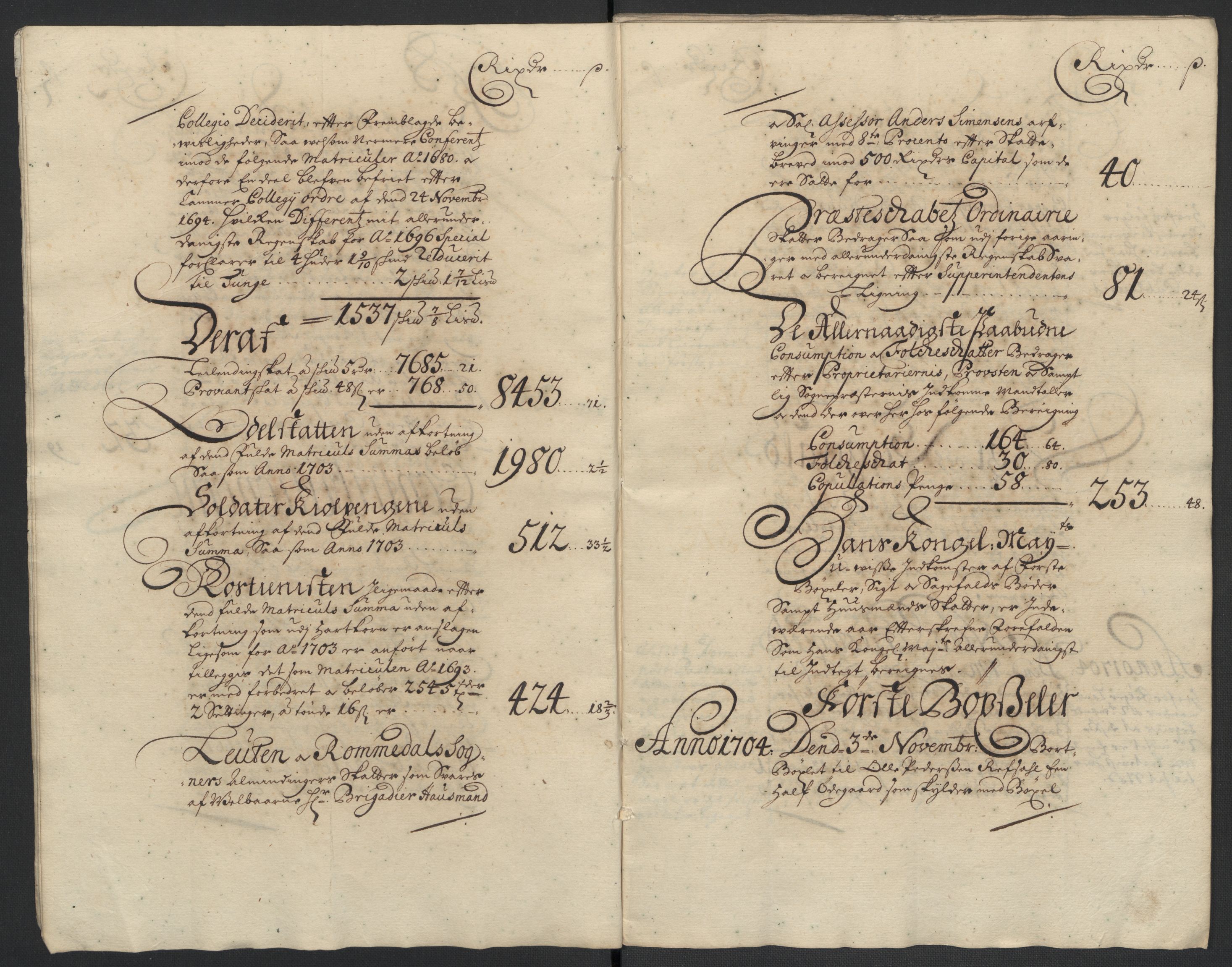 Rentekammeret inntil 1814, Reviderte regnskaper, Fogderegnskap, AV/RA-EA-4092/R16/L1041: Fogderegnskap Hedmark, 1703-1704, s. 208