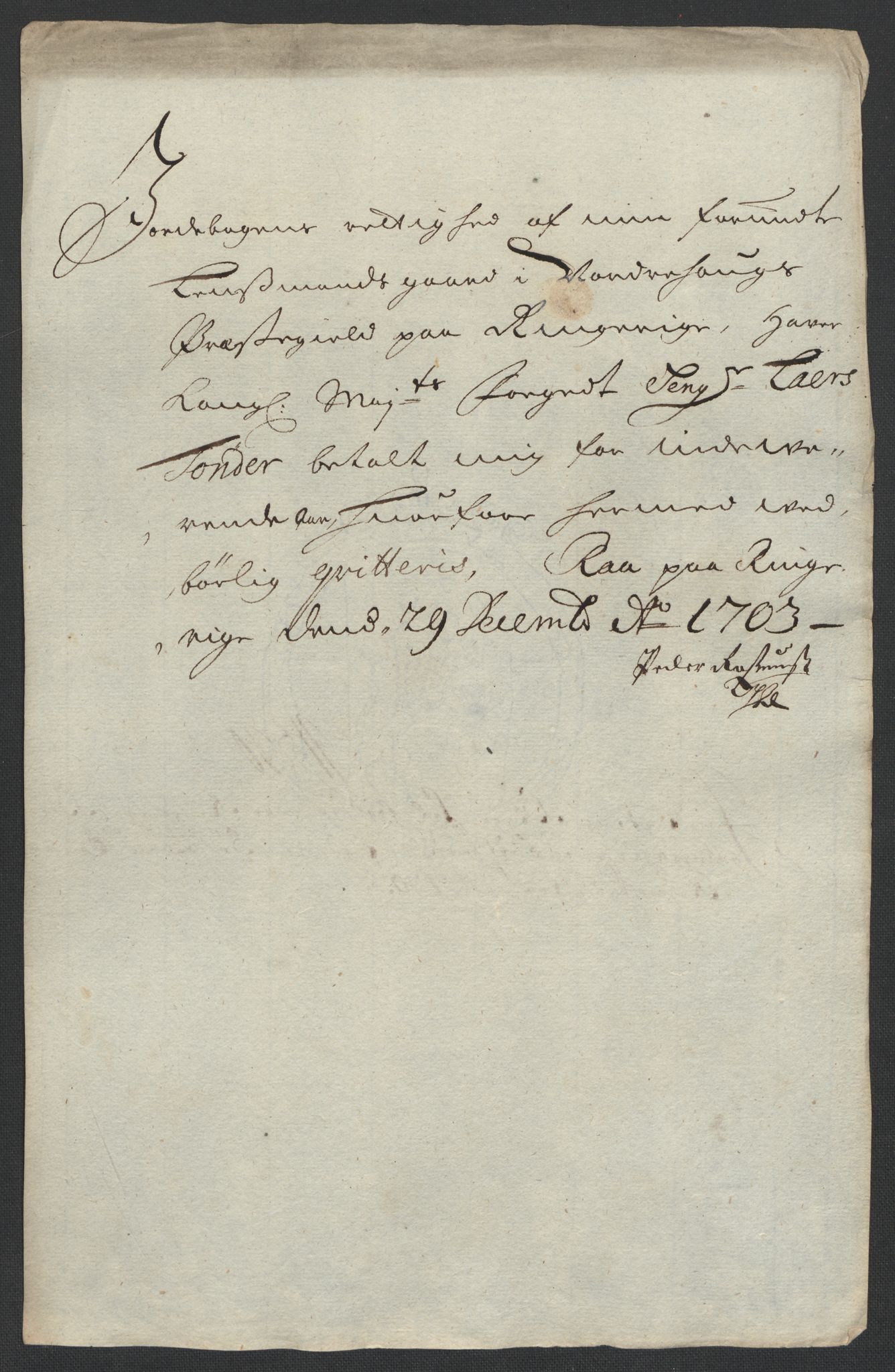 Rentekammeret inntil 1814, Reviderte regnskaper, Fogderegnskap, AV/RA-EA-4092/R22/L1461: Fogderegnskap Ringerike, Hallingdal og Buskerud, 1703, s. 296