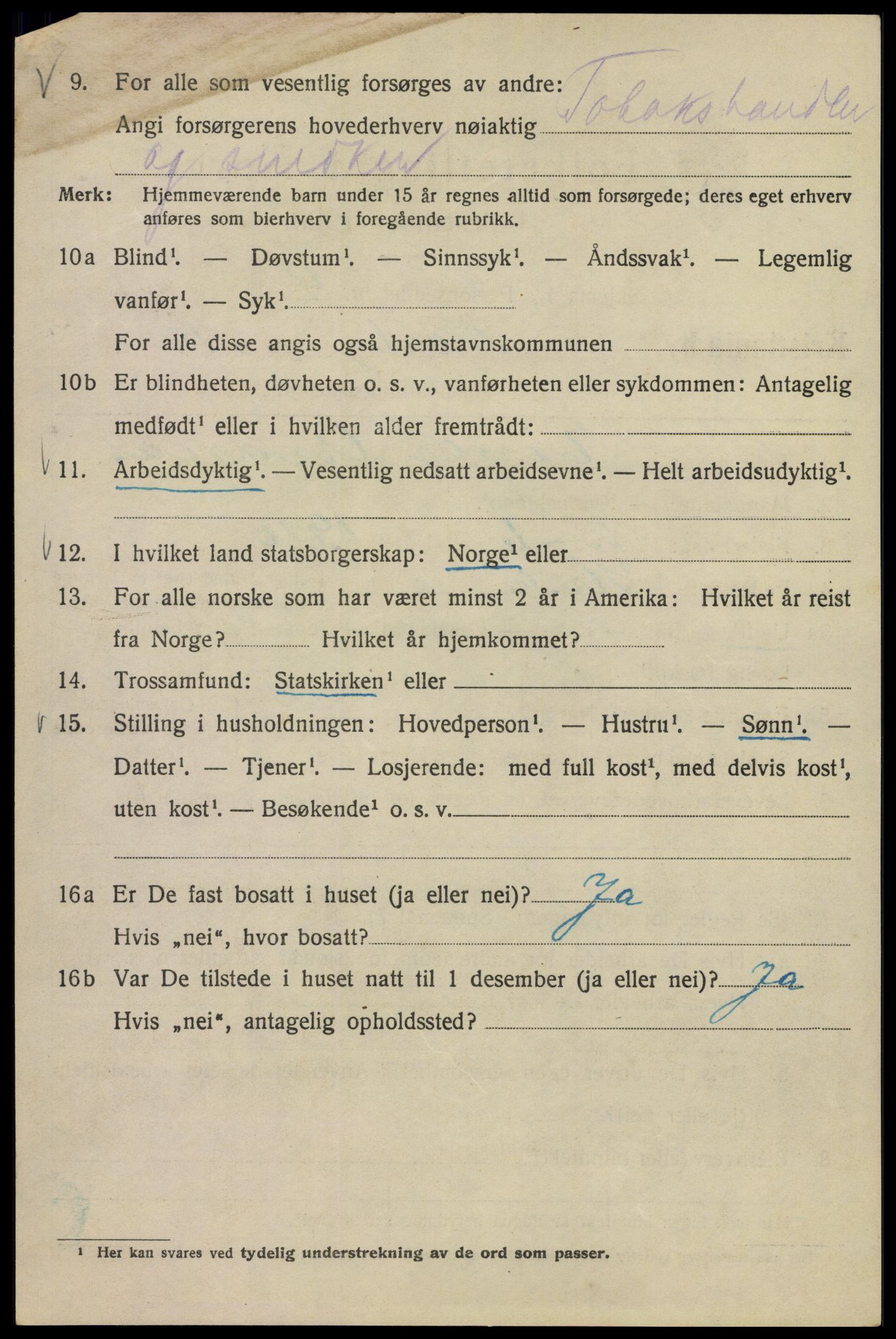 SAO, Folketelling 1920 for 0301 Kristiania kjøpstad, 1920, s. 419618