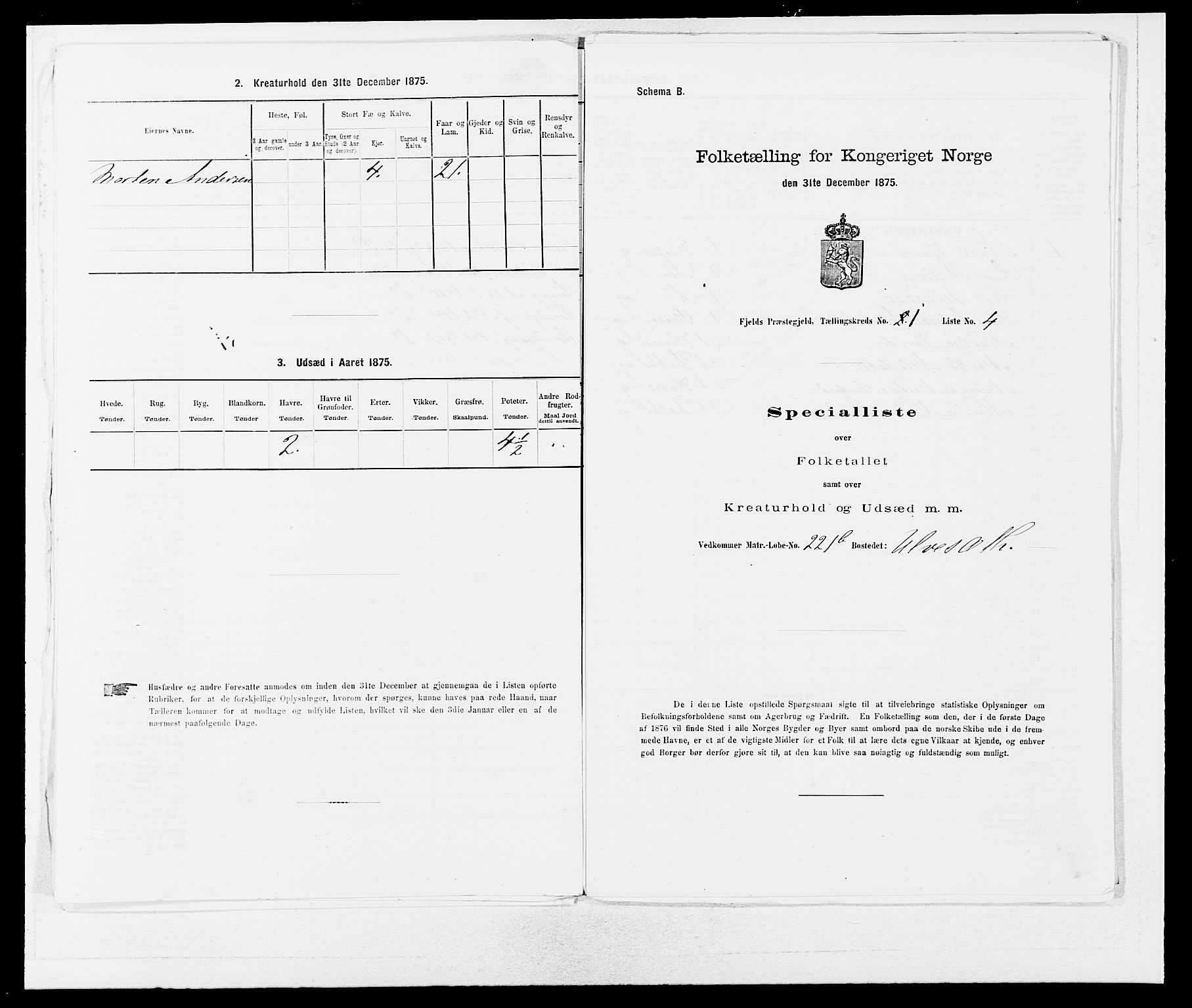 SAB, Folketelling 1875 for 1246P Fjell prestegjeld, 1875, s. 27