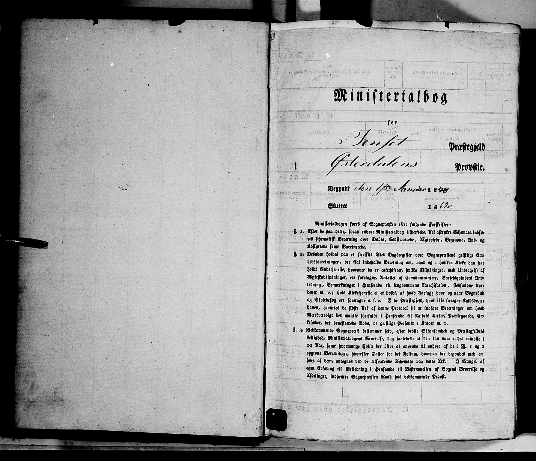 Tynset prestekontor, AV/SAH-PREST-058/H/Ha/Haa/L0020: Ministerialbok nr. 20, 1848-1862
